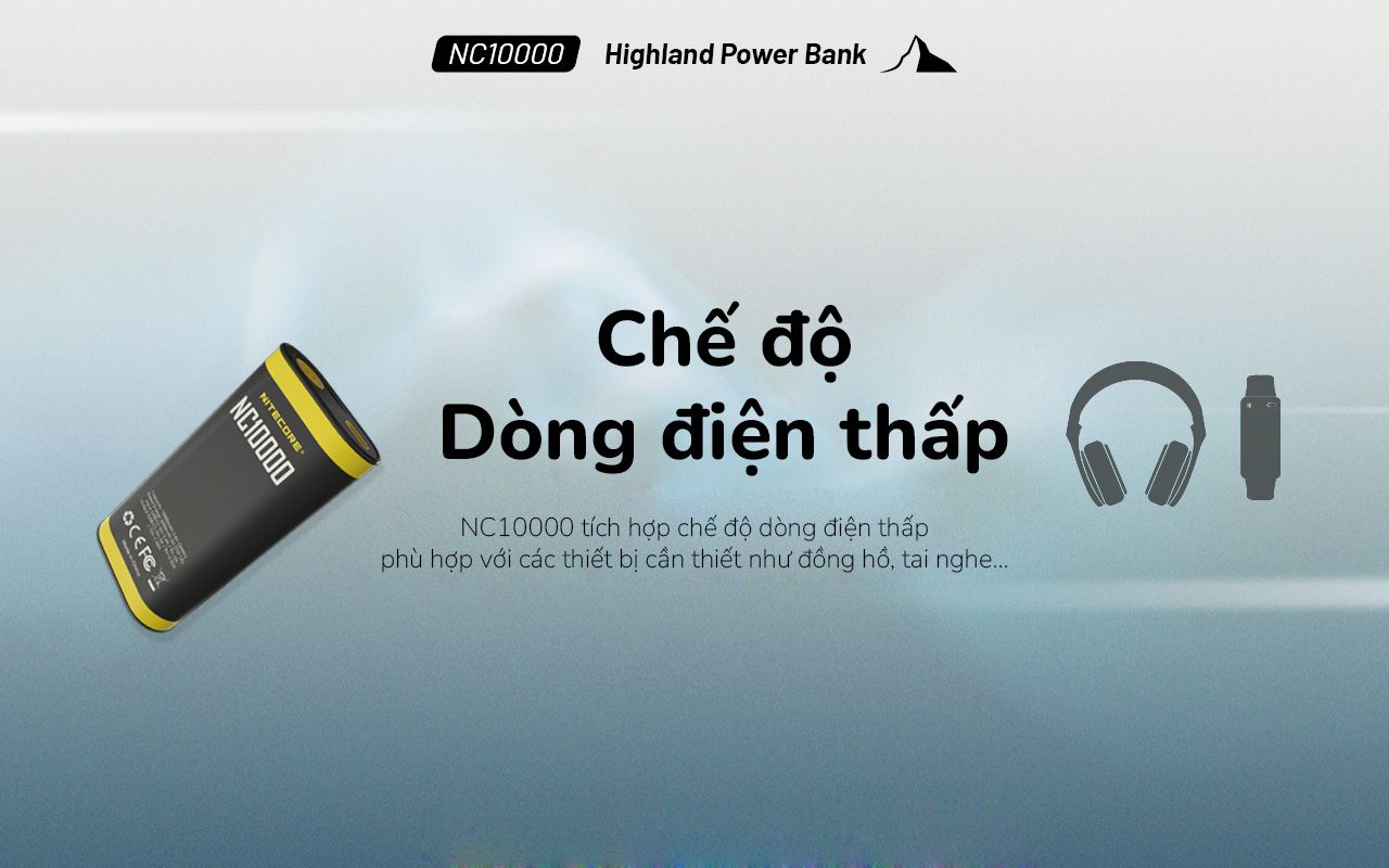 Sạc dự phòng kết hợp đèn LED Nitecore NC10000 Outdoor Compact Power Bank