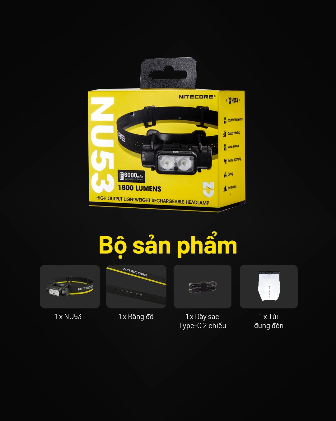 Đèn chạy trail NITECORE NU53