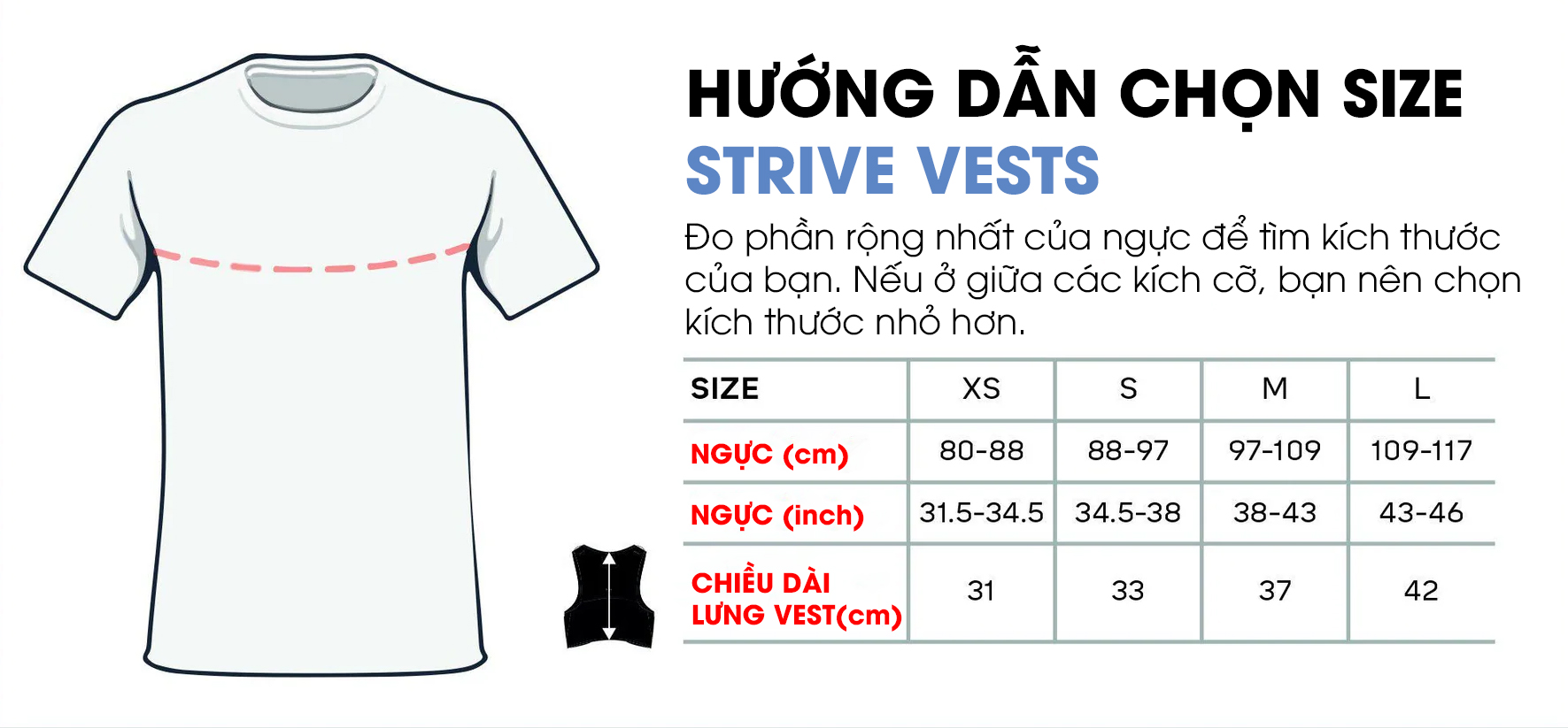 Hướng dẫn chọn size