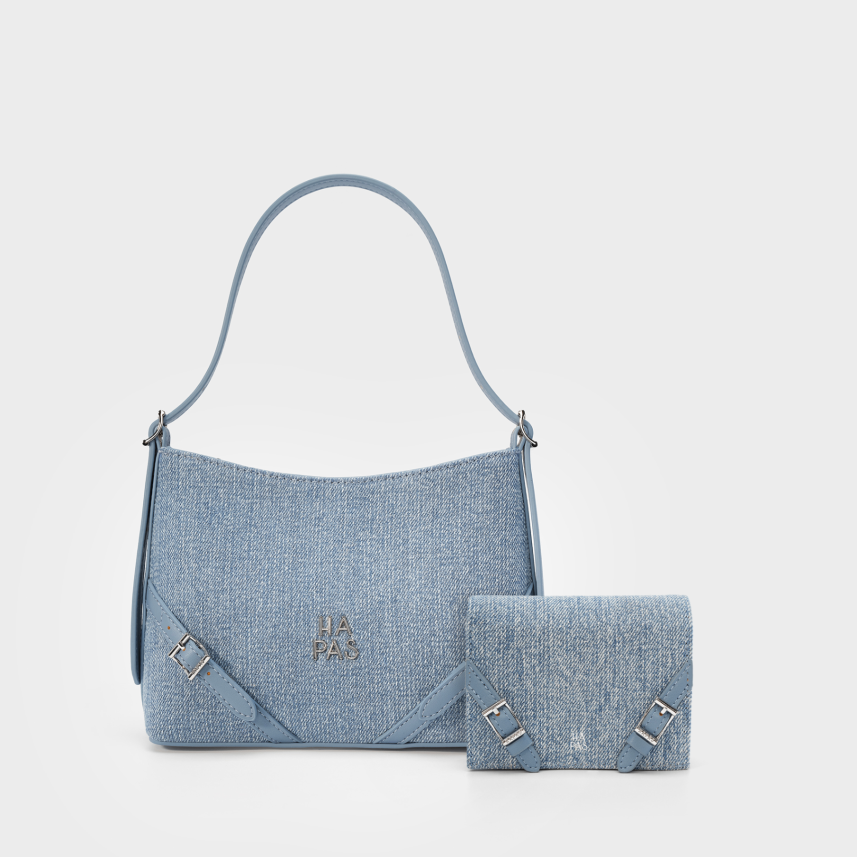 TDV Hobo Dáng Vuông EASY Sz 23 + Ví Đeo Chéo Fancy - Jean