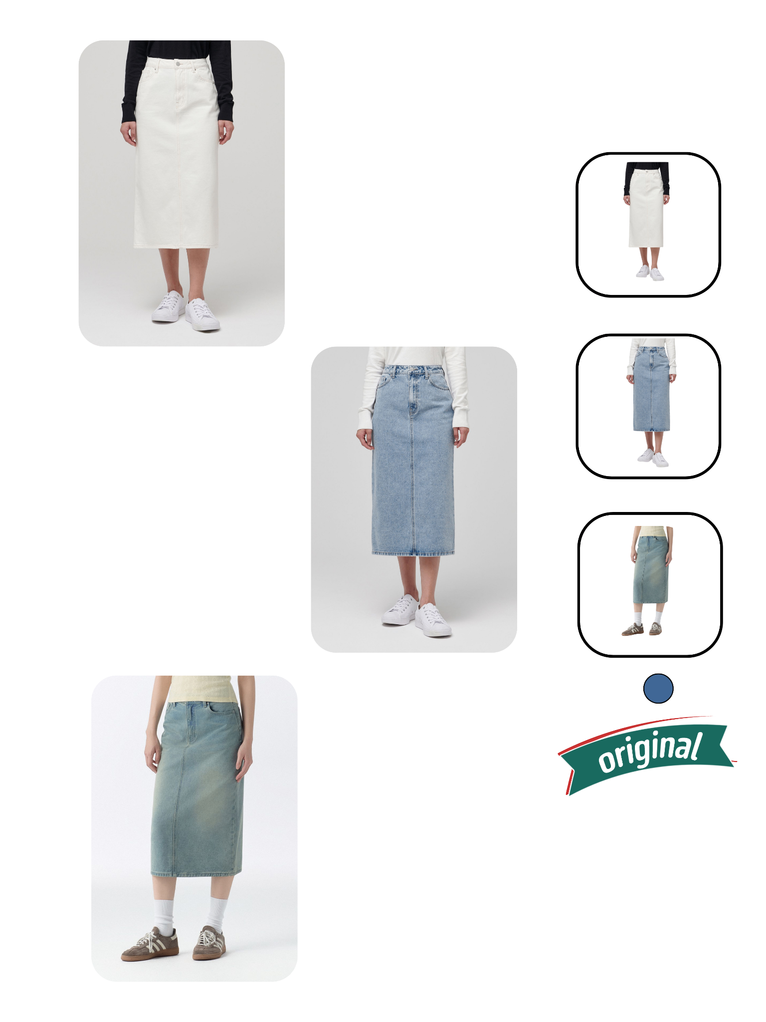 Musinsa Denim Midi Skirt