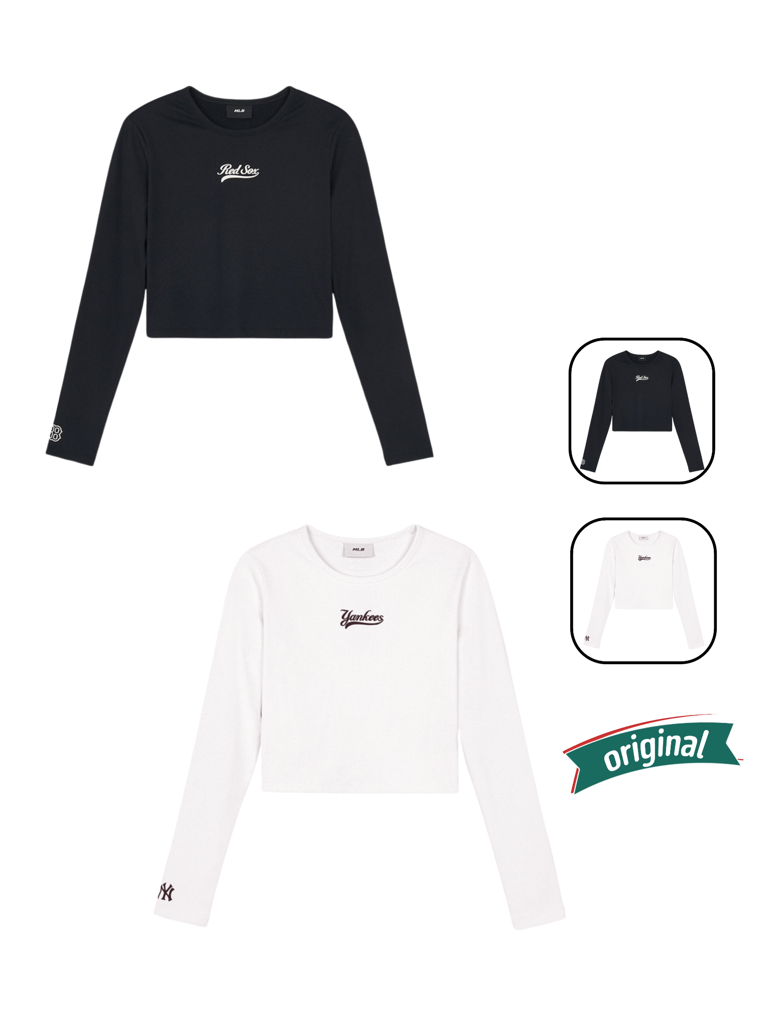 MLB Longsleeve Crop Varsity