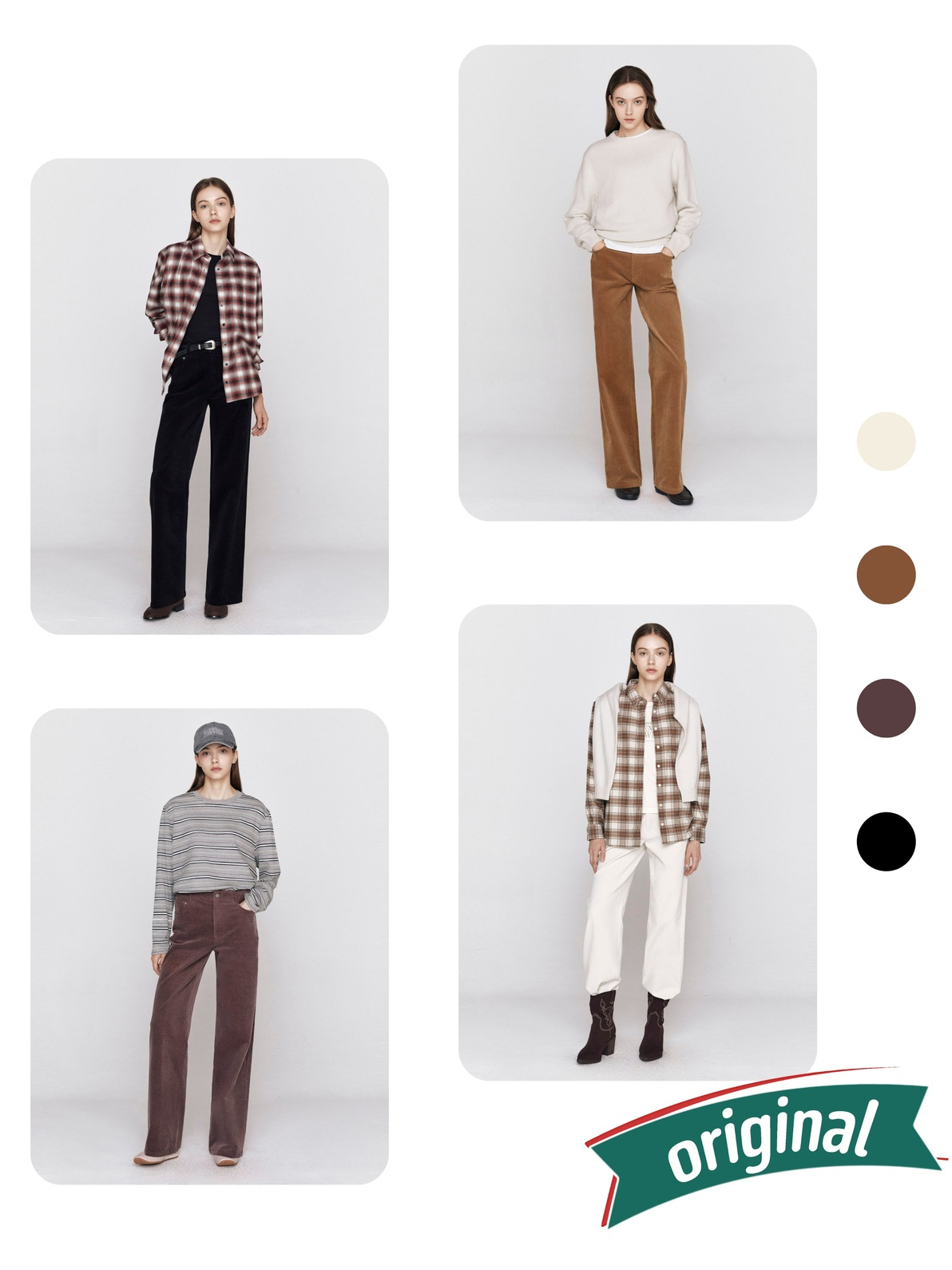 Giordano Pants Corduroy Wide