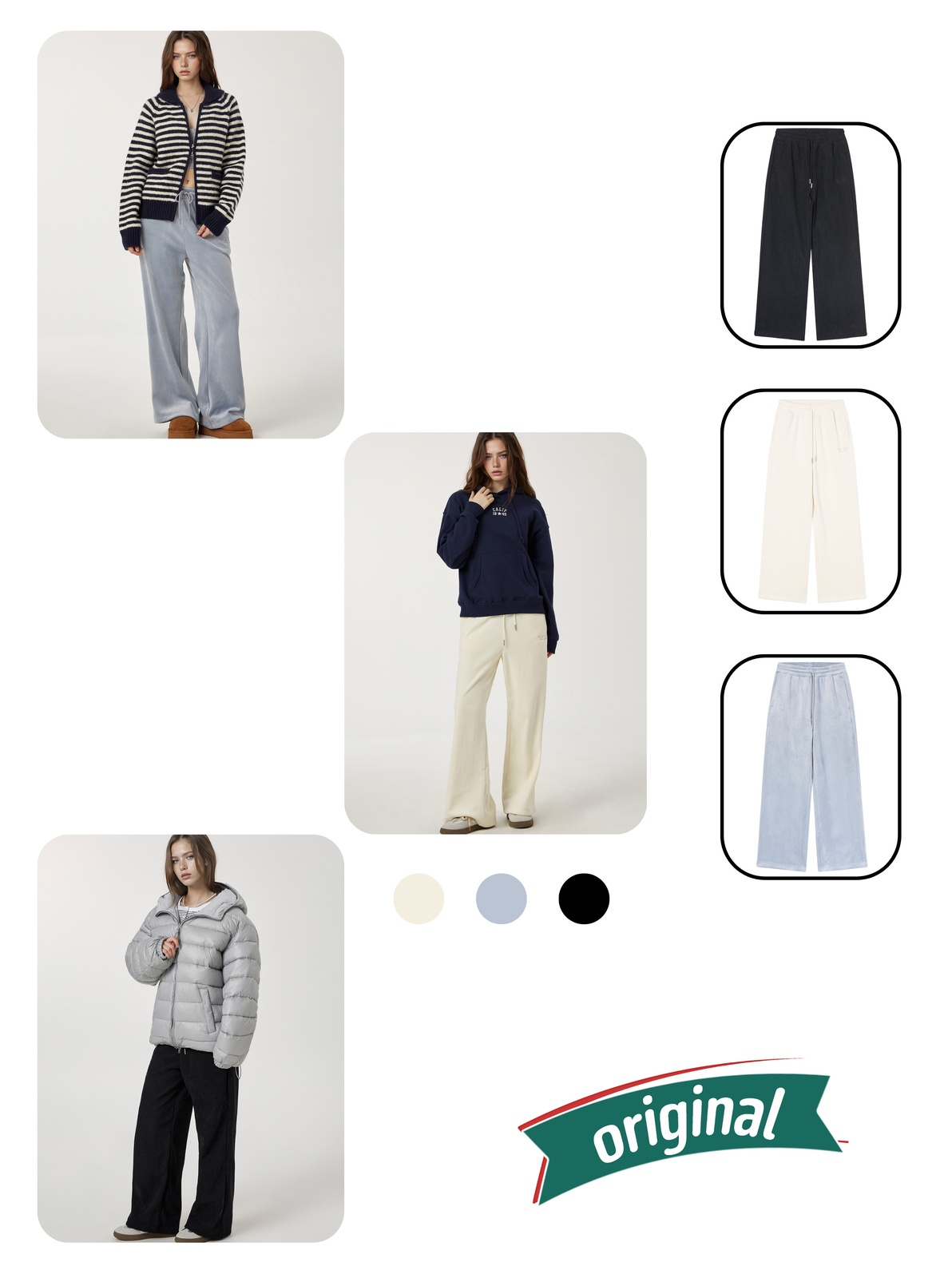 WAU Pants Fur Bonding Wide