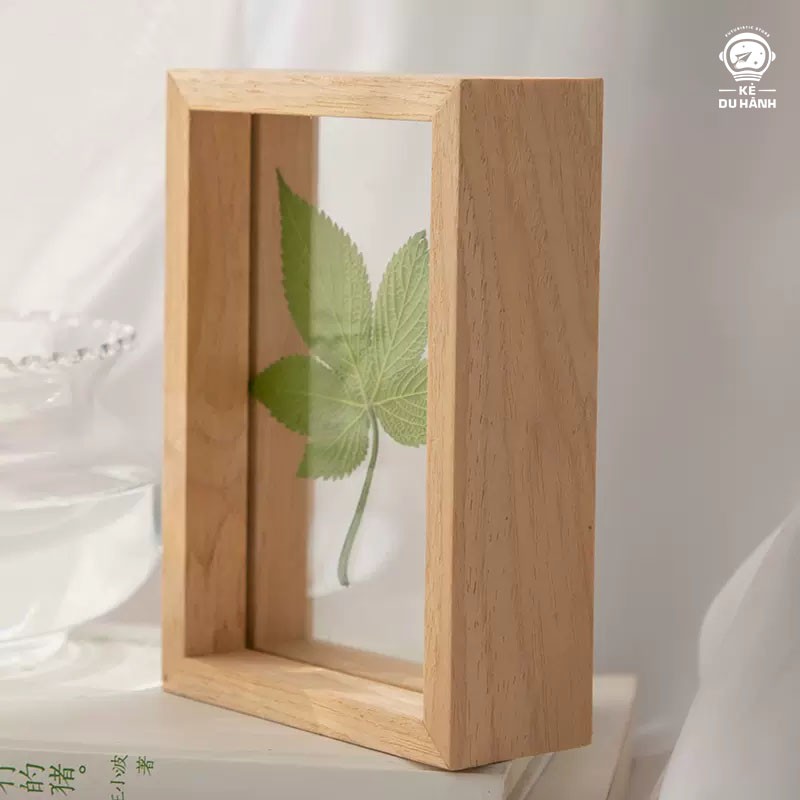 Khung gỗ kẹp ảnh - Nâu nhạt - 7 inch