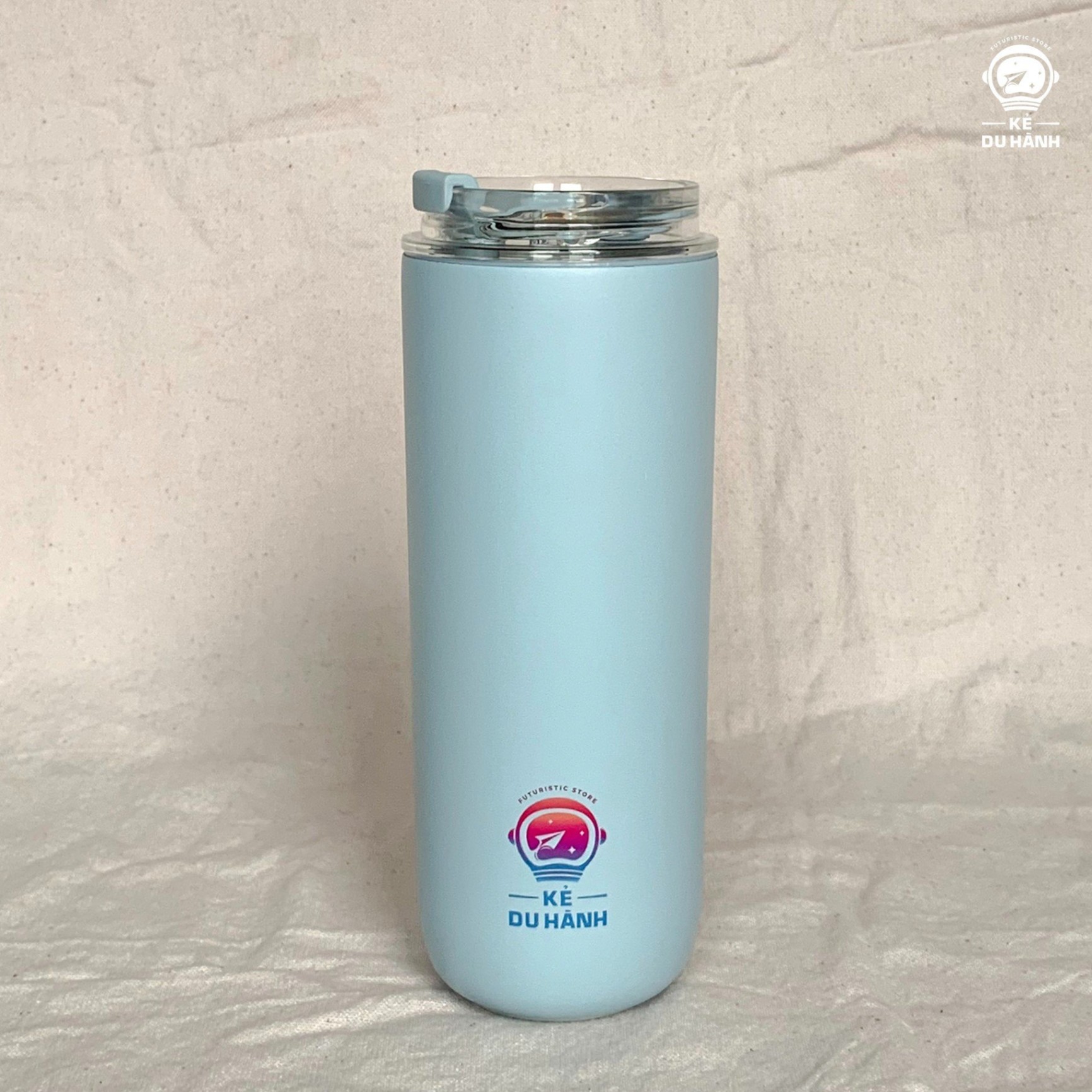 Cốc giữ nhiệt custom tên theo yêu cầu ver2 - Xanh Blue - 420ml