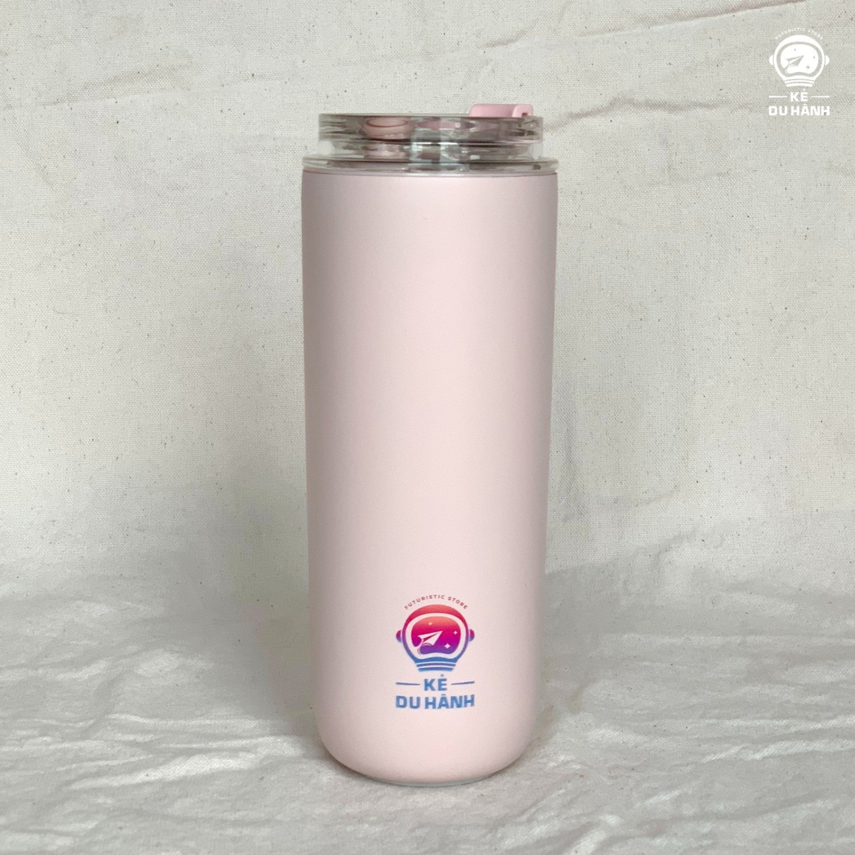 Cốc giữ nhiệt custom tên theo yêu cầu ver2 - Hồng - 420ml