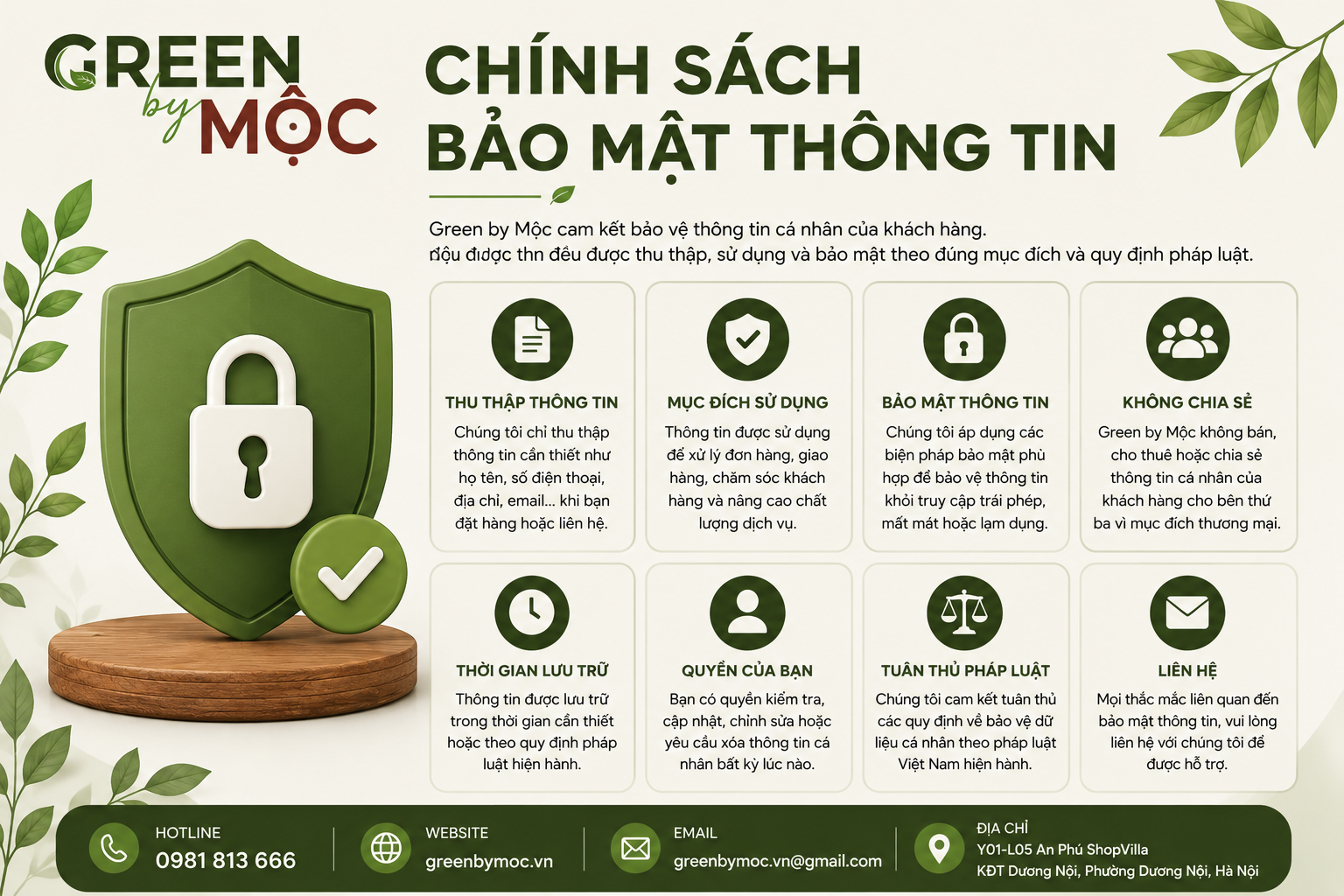 Chinh sách bảo mật thông tin
