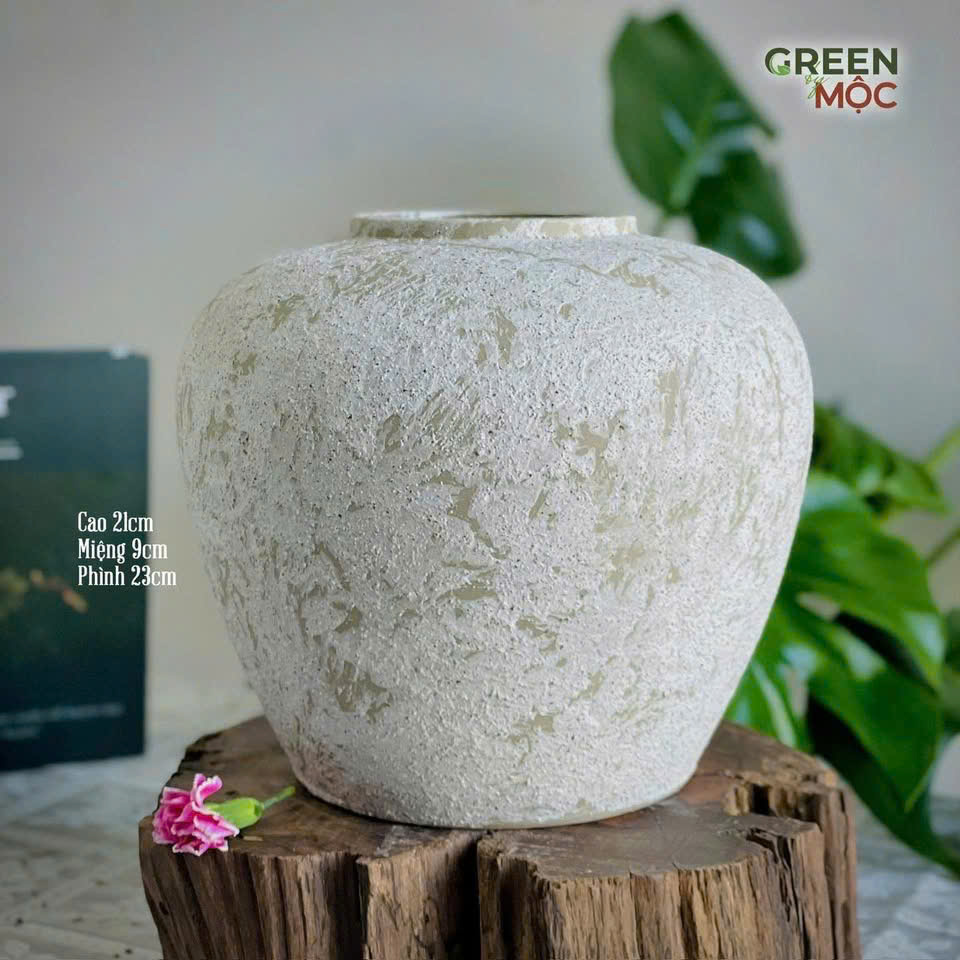 Bình Cắm Hoa Dáng Thạp Tròn PT Ceramics Cao 21cm