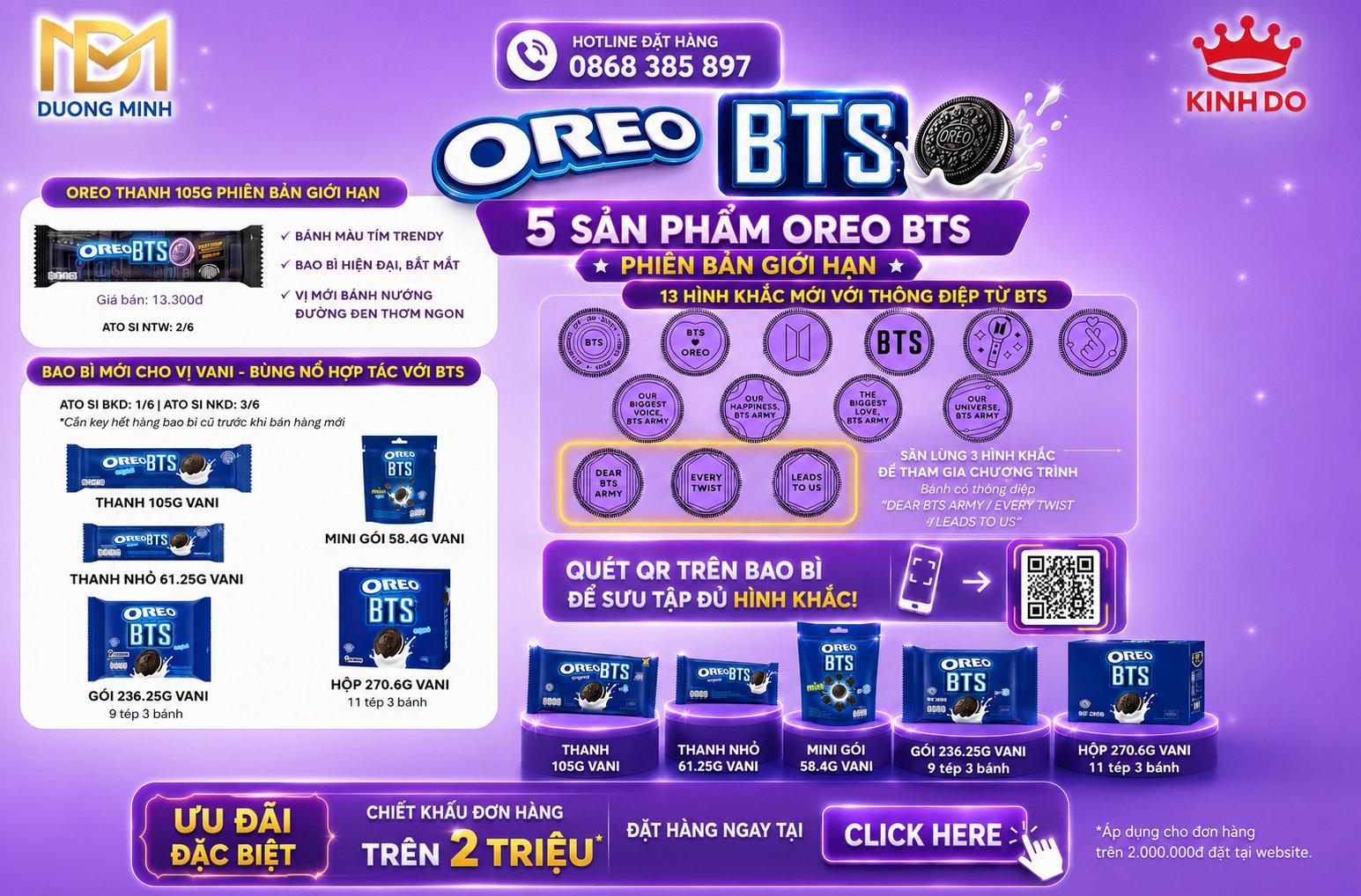 OREO ra mắt bánh quy OREO & BTS phiên bản đặc biệt