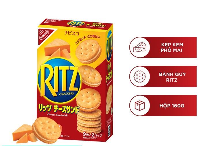 Bánh quy Ritz Crackers nhân kem phô mai 106g