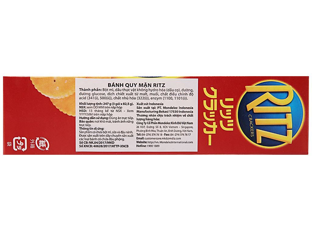 Bánh quy mặn RITZ CRACKER 247g x 10 hộp