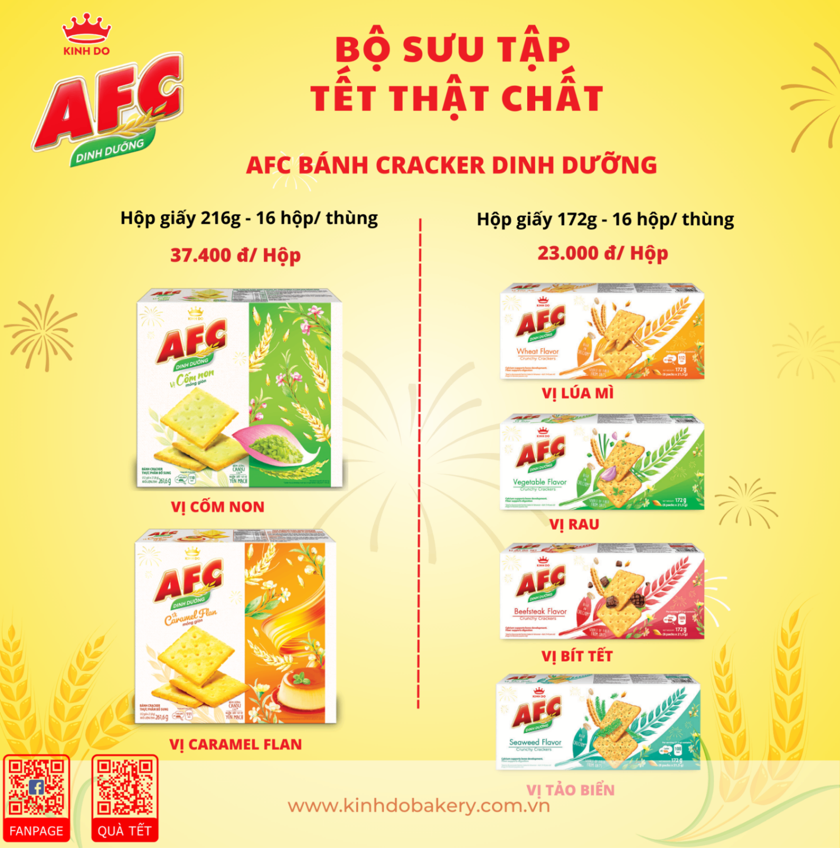 BST Tết Kinh Đô: AFC Bánh Cracker Dinh Dưỡng vị bò bít tết