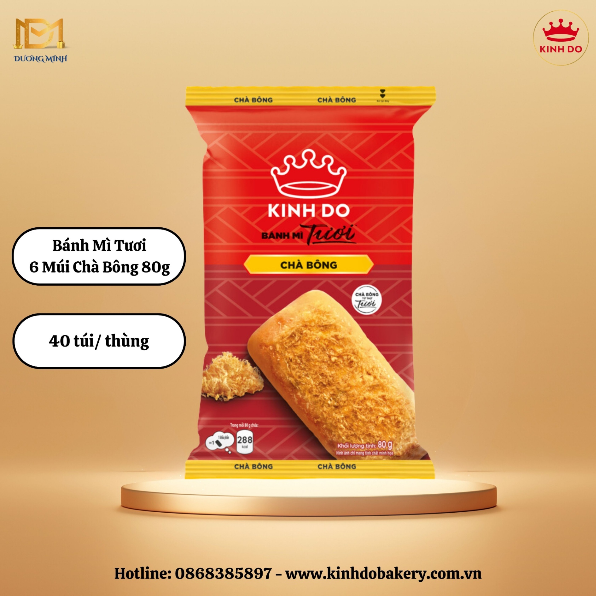 Kin H Bánh mì tươi Kinh Đô 6 múi bơ sữa 80g