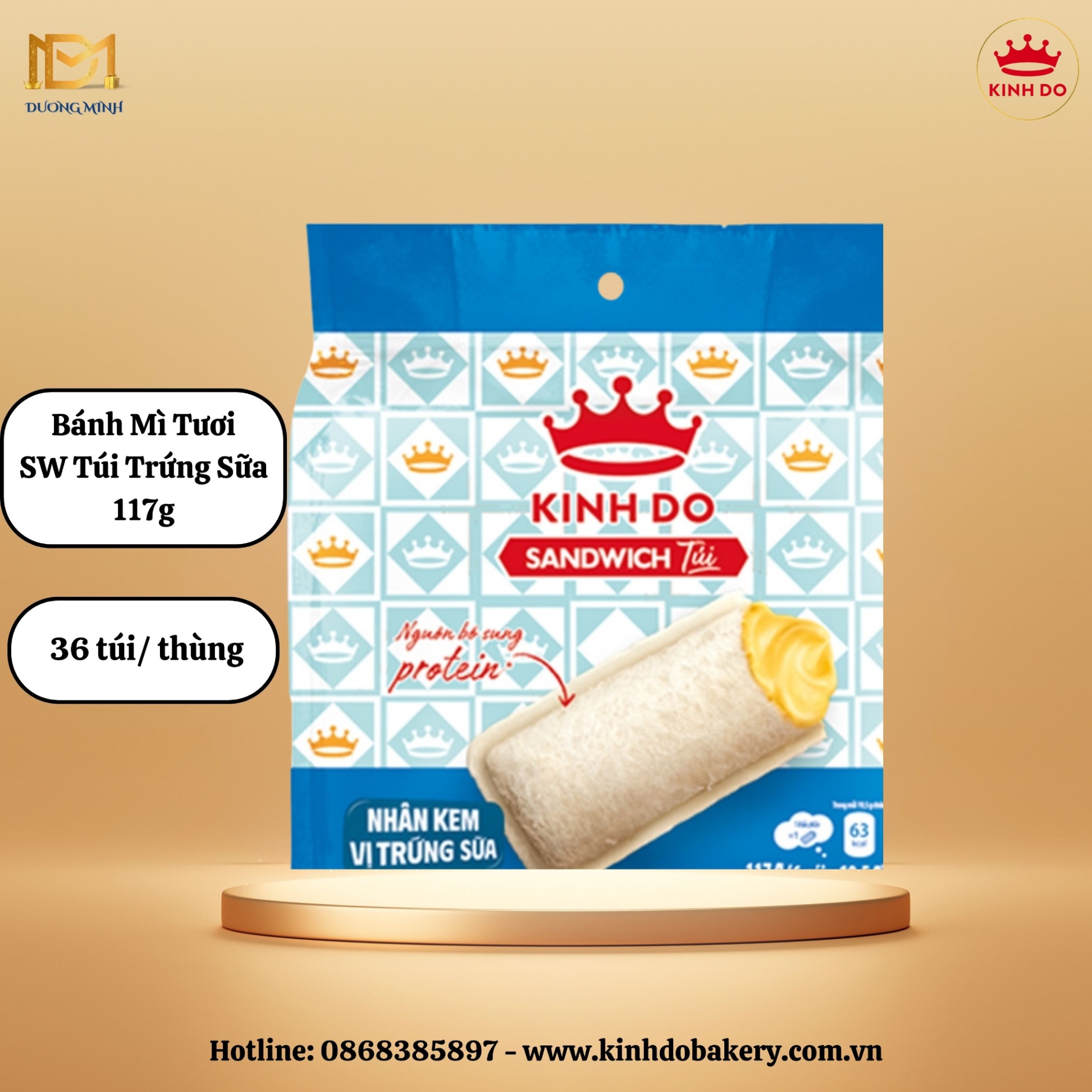 Bánh mì tươi Kinh Đô - SW Túi Trứng Sữa 117g