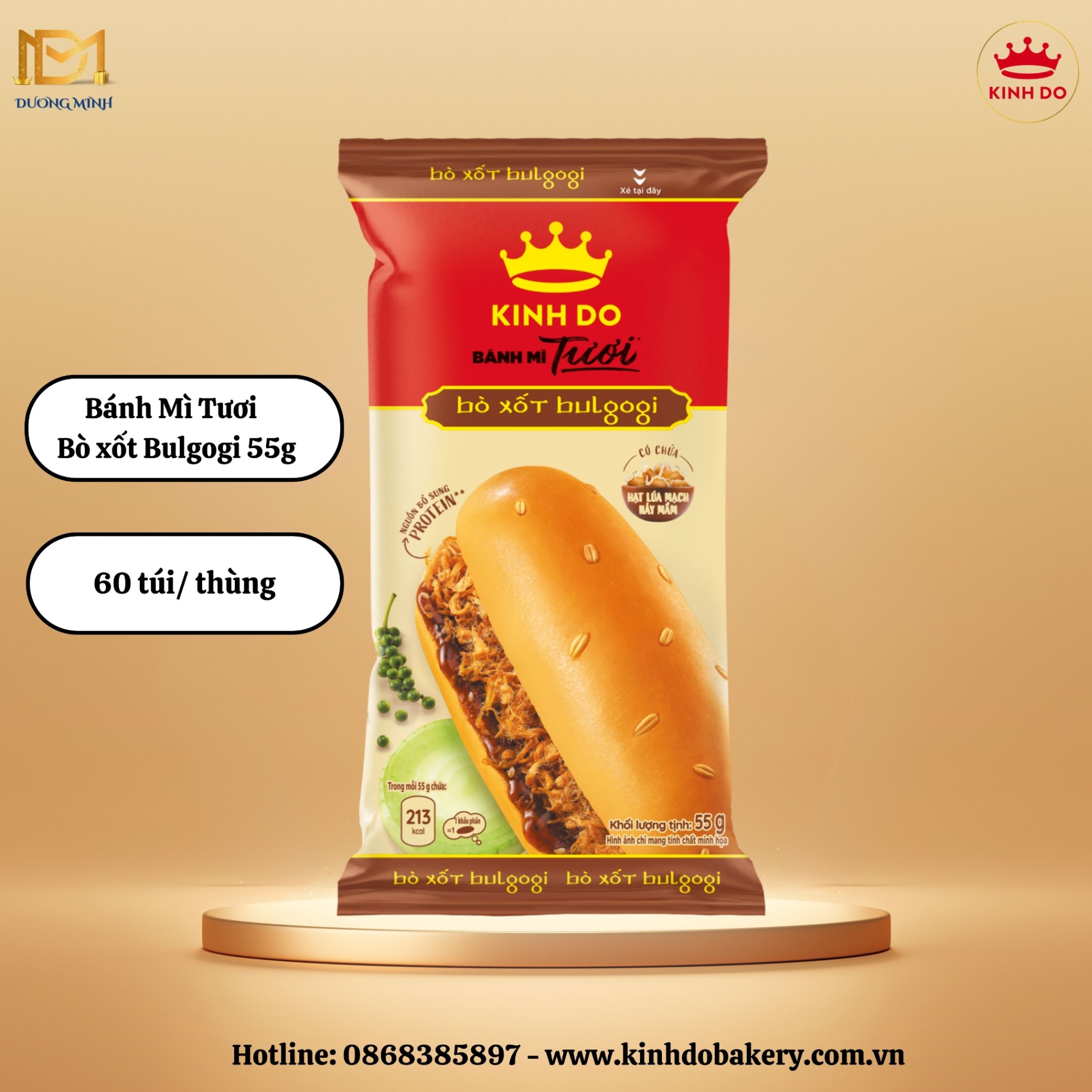 Bánh mì tươi Kinh Đô Bò sốt Bulgogi 55g