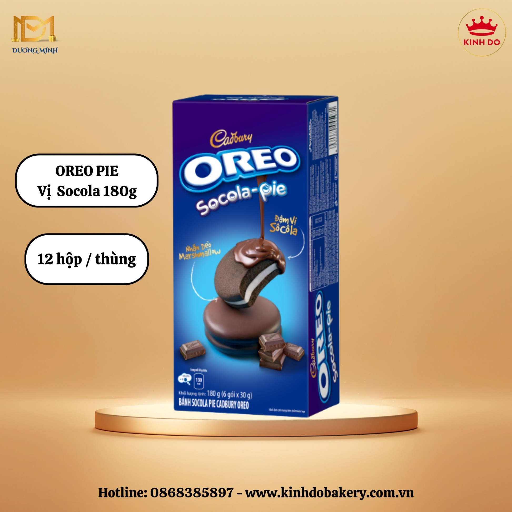 Bánh CADBURY OREO SOCOLA PIE 180GR - VỊ SOCOLA (PIE SOCOLA 180g)