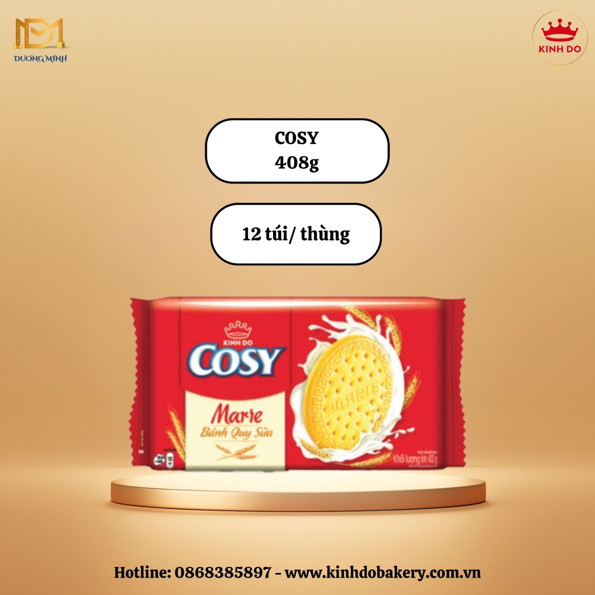 Bánh quy Marie Cosy 408g x 12 gói