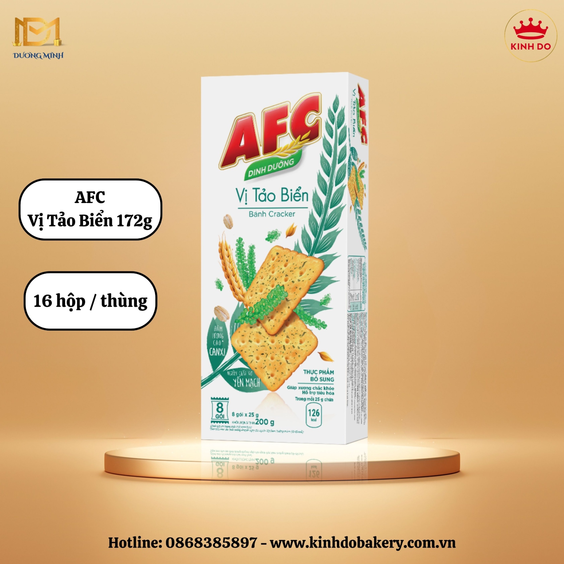 Bánh quy cracker AFC Dinh Dưỡng - tảo biển 172g