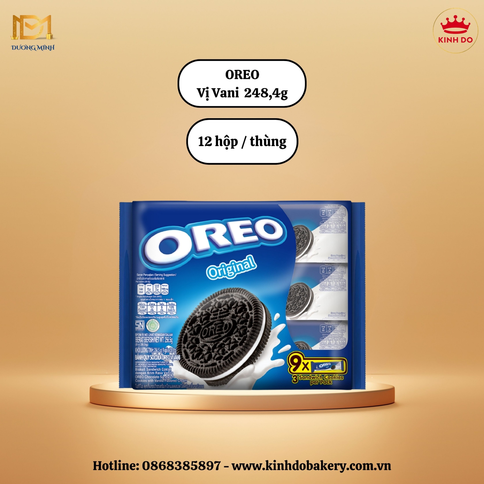 BÁNH QUY SOCOLA OREO VỊ VANI 248,4G