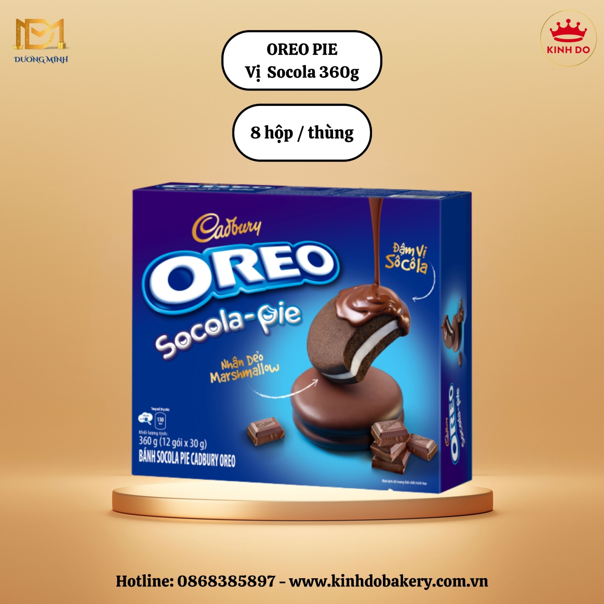 Bánh CADBURY OREO SOCOLA PIE 360 gr  - VỊ SOCOLA