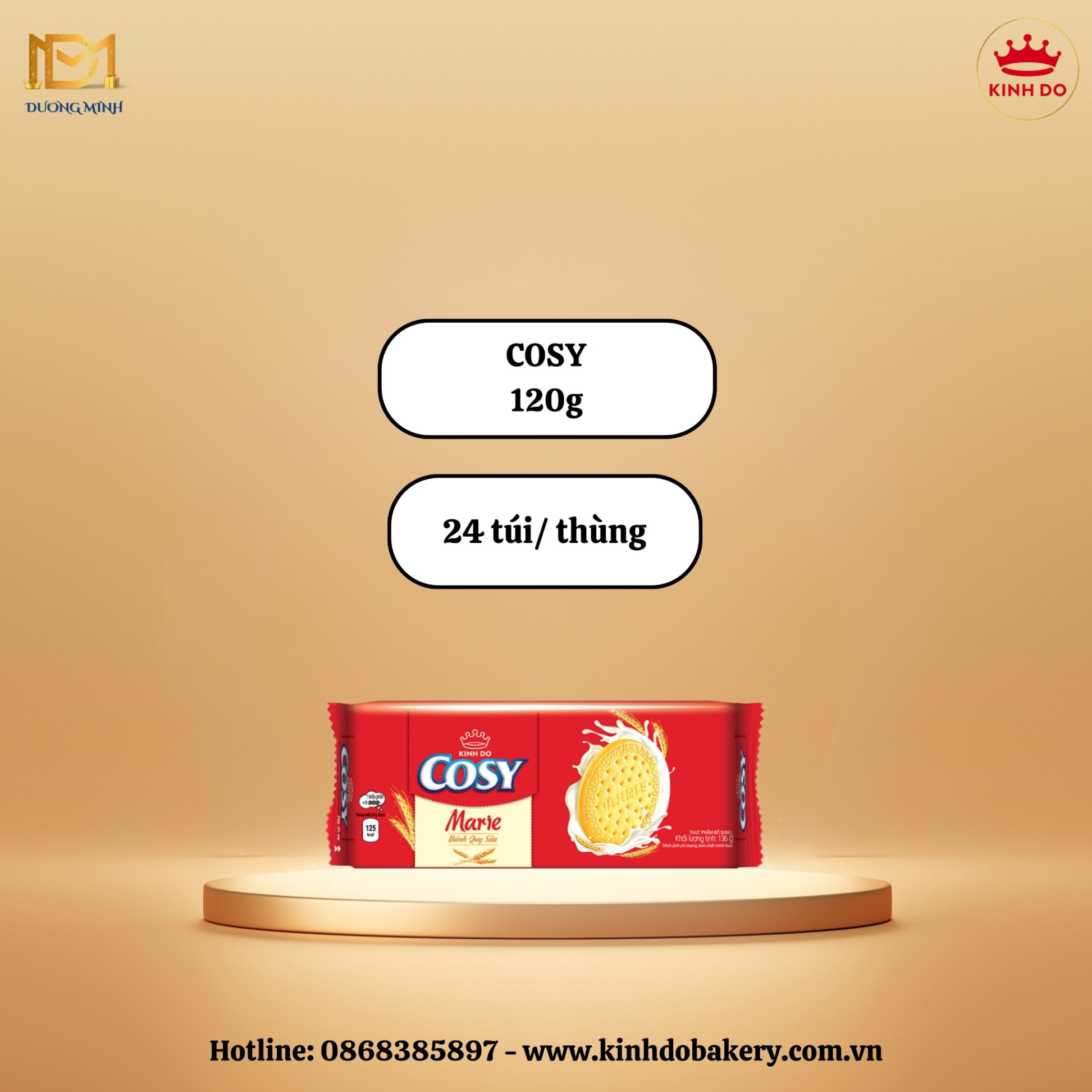 Bánh quy Marie Cosy 120g x 24 gói