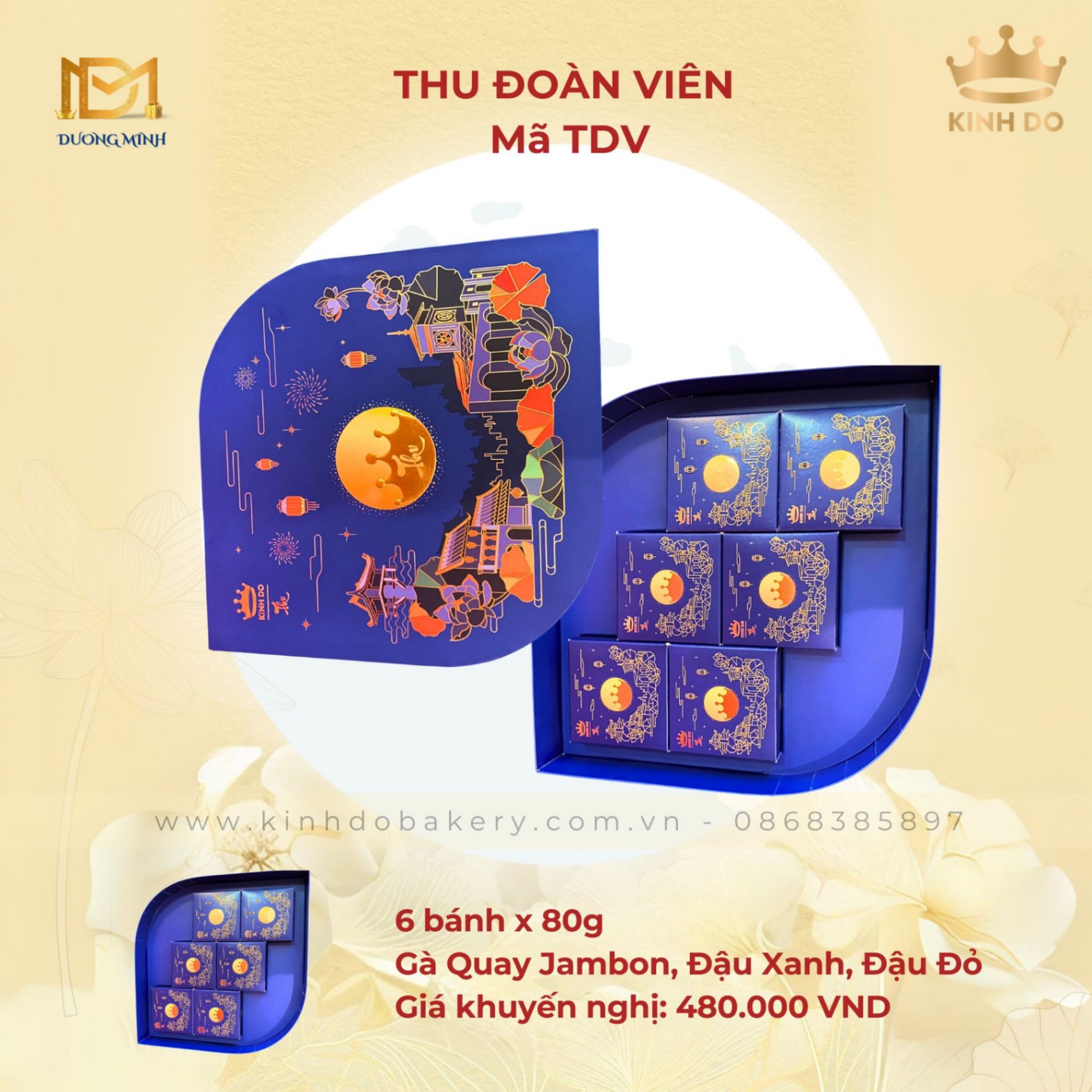 Bánh trung thu Kinh Đô Trăng vàng Thu Đoàn Viên