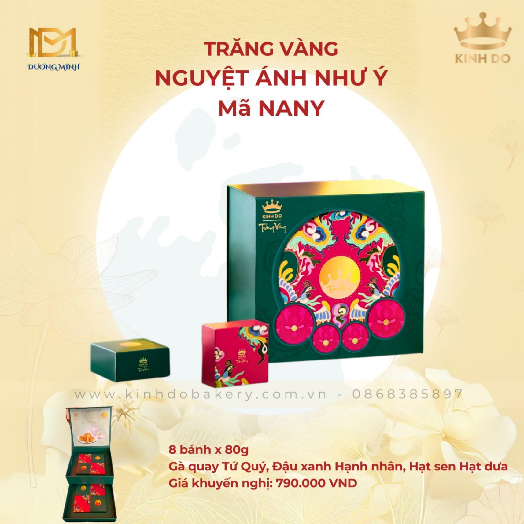 Bánh trung thu Kinh Đô Trăng vàng Nguyệt Ánh Như Ý (NANY)