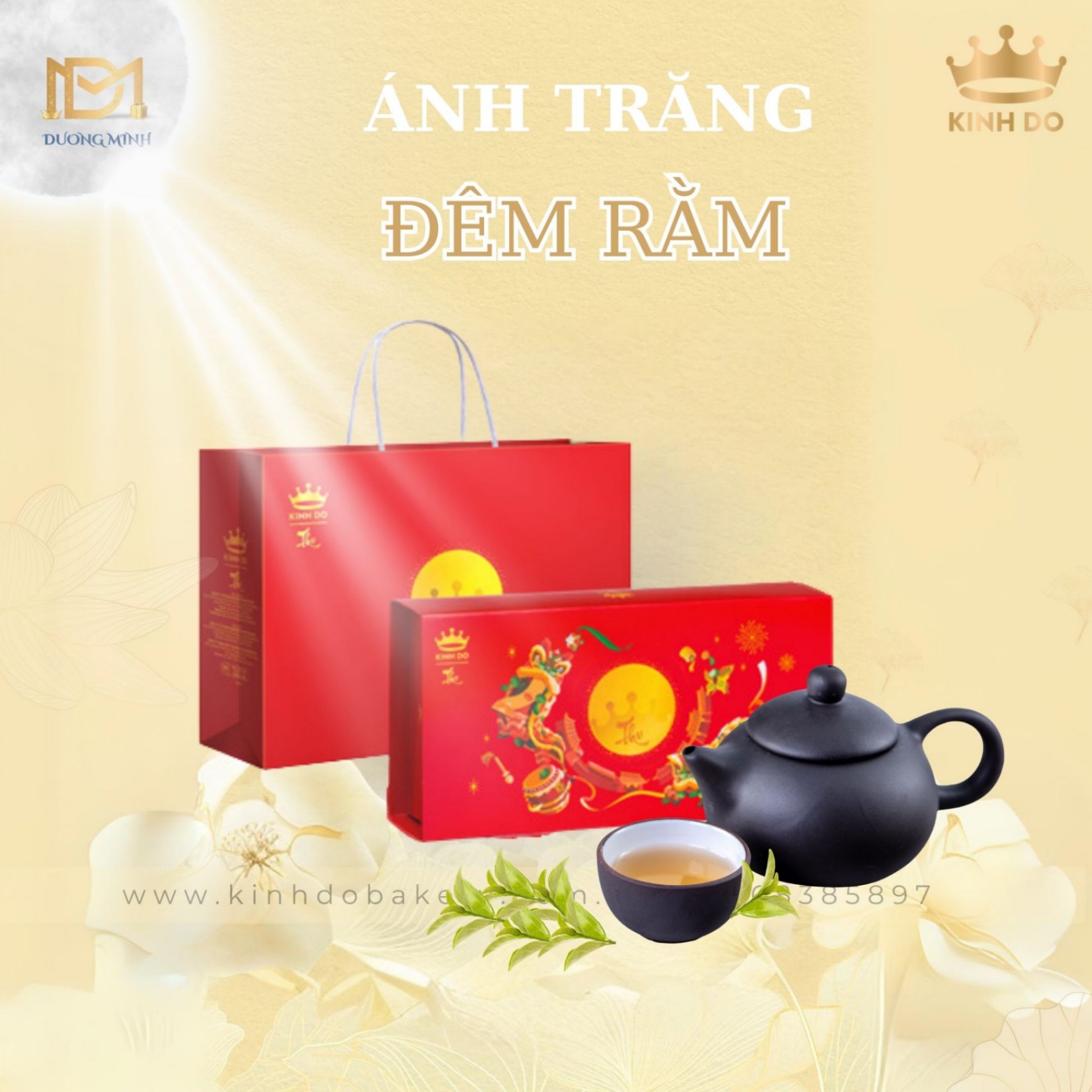 Bánh Trung Thu Kinh Đô - Ánh Trăng Đêm Rằm (bánh chay)