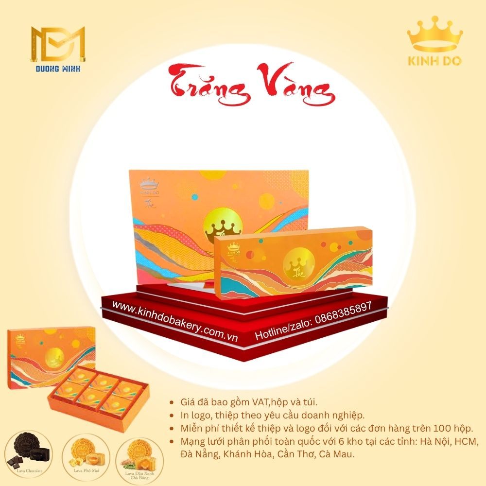 Bánh trung thu Kinh Đô Lava Trứng Chảy - hộp 3 bánh ( LAVA3 )