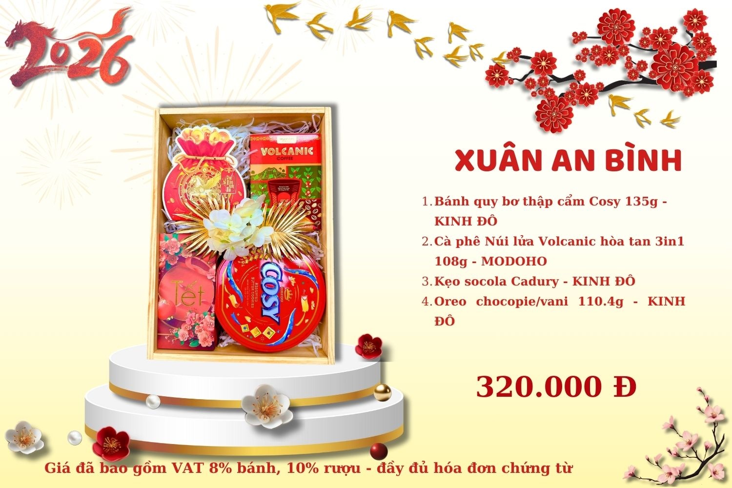 Hộp Quà Tết Xuân An Bình 2026 – Quà Biếu Sang Trọng