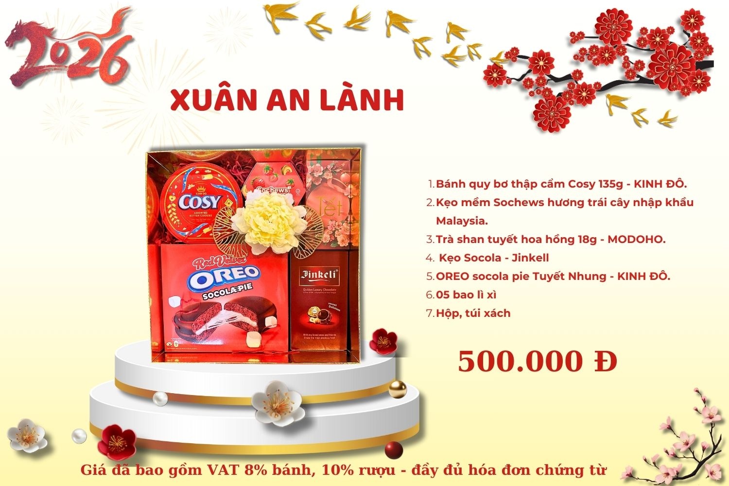 Hộp Quà Tết “Xuân An Lành” 2026 – Sang Trọng, Ý Nghĩa