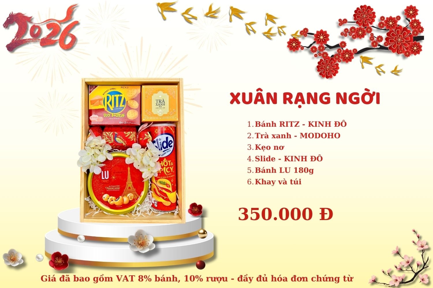 Hộp Quà Tết Xuân Rạng Ngời 2026 – Sang Trọng, Ý Nghĩa