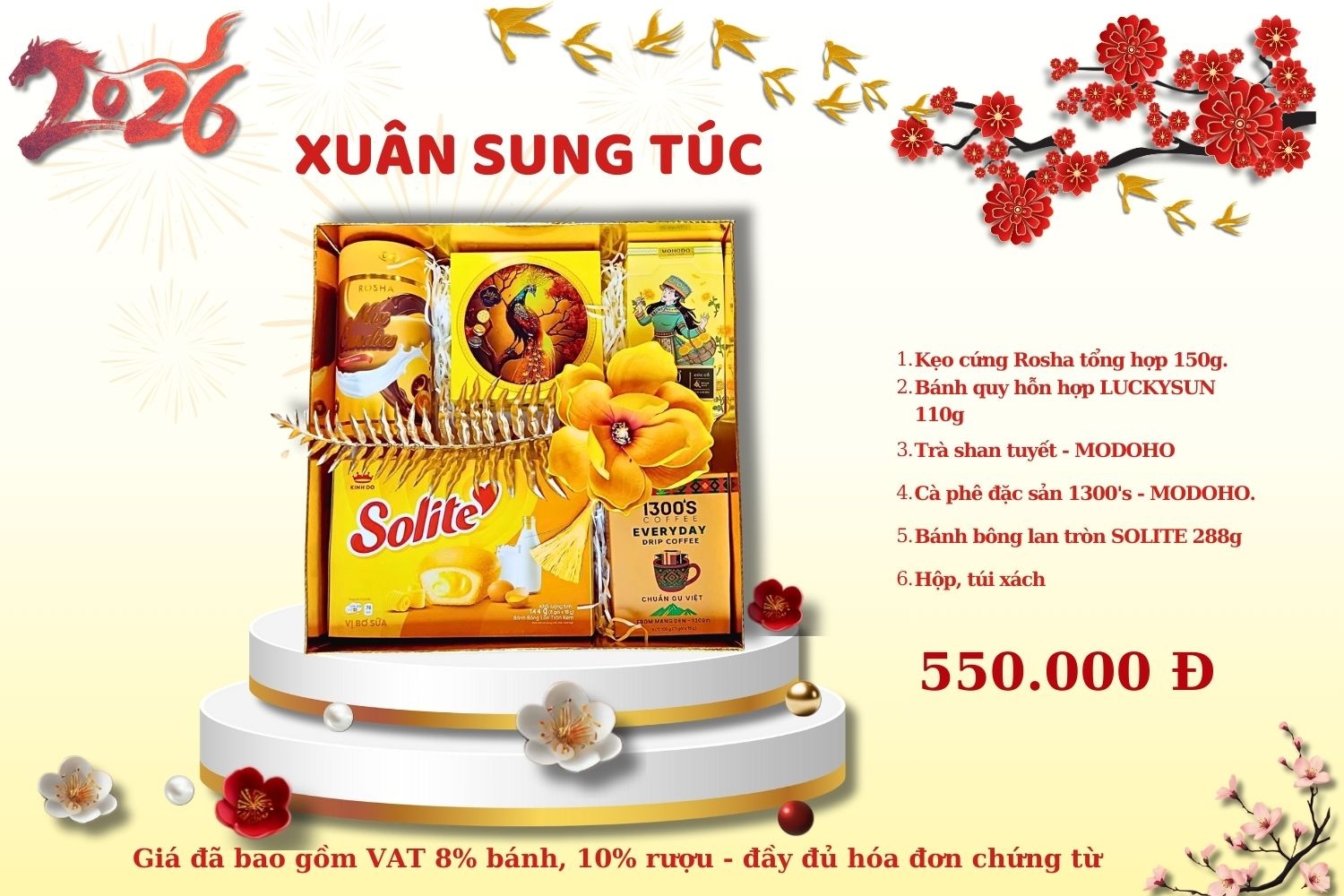 Hộp Quà Tết Xuân Sung Túc 2026 – Sang Trọng & Đẳng Cấp