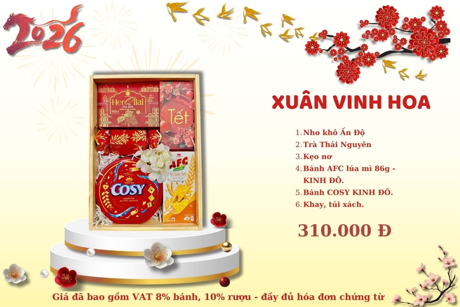 Hộp Quà Tết Xuân Vinh Hoa 2026 – Quà Tặng Ý Nghĩa