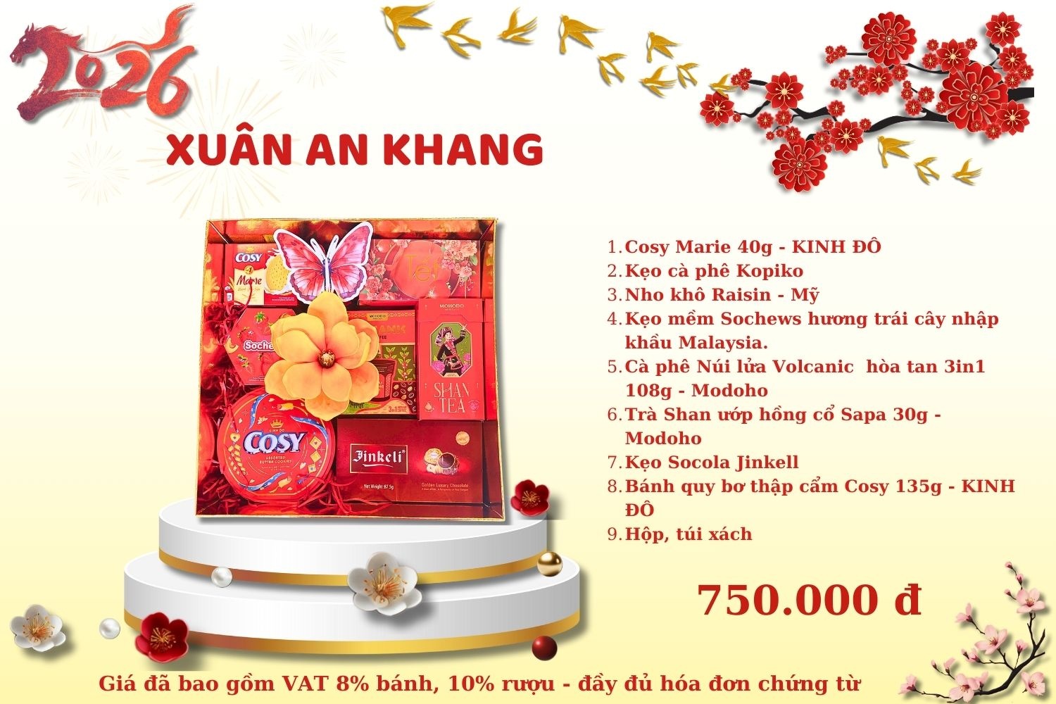 Hộp Quà Tết Xuân An Khang 2026 – Quà Tặng Doanh Nghiệp Cao Cấp, Sang Trọng