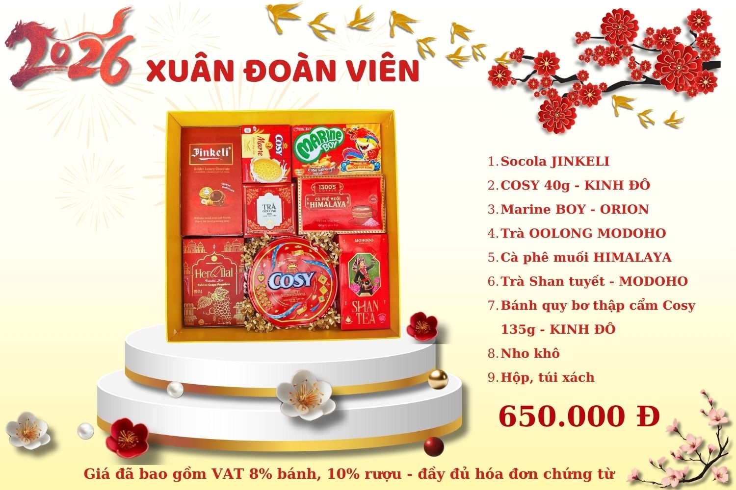 Hộp Quà Tết Xuân Đoàn Viên 2026 – Quà Tết Cao Cấp, Sang Trọng