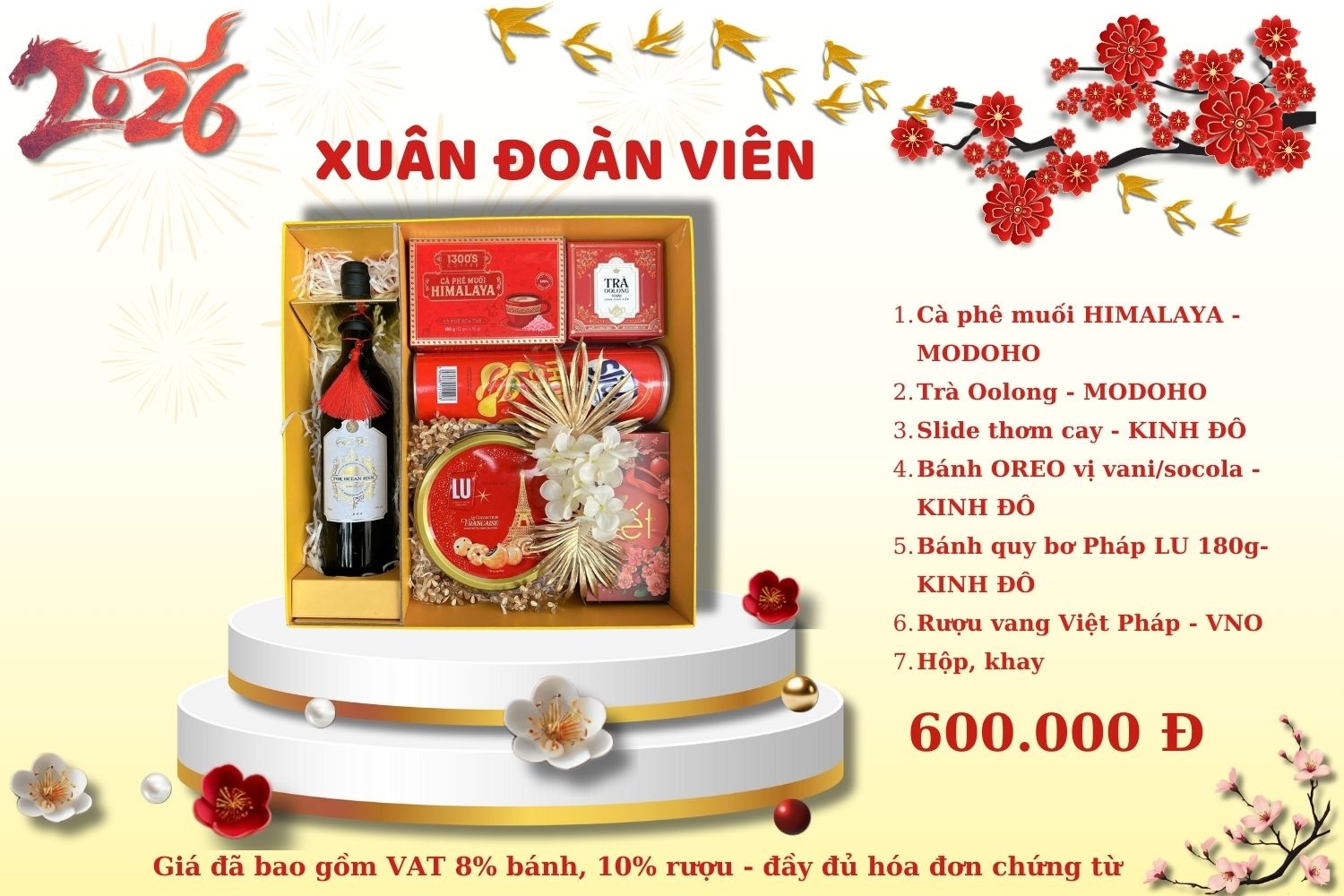 Hộp Quà Tết Xuân Đoàn Viên 2026 – Set Quà Biếu Cao Cấp