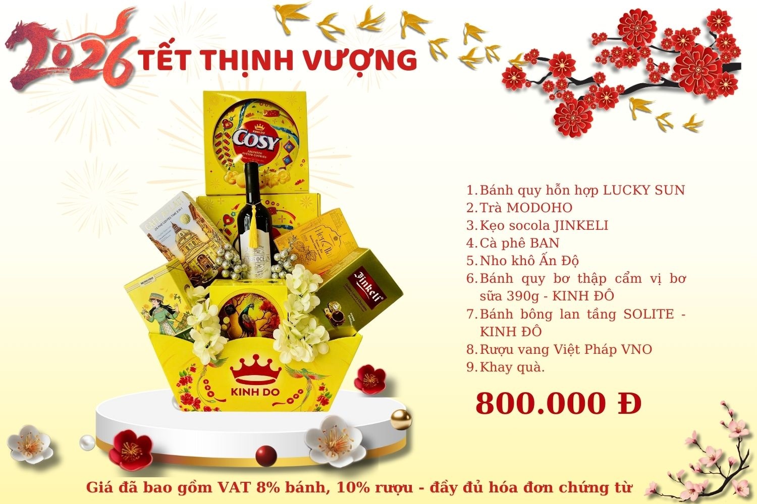 Giỏ Quà Tết Thịnh Vượng 2026 – Quà Tết Cao Cấp, Sang Trọng, Giá Tốt