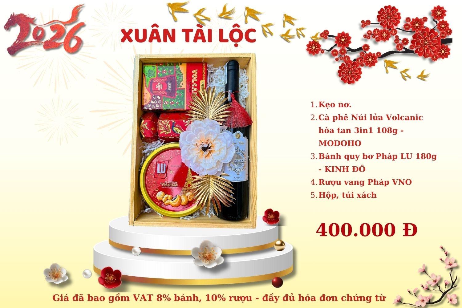 Hộp Quà Tết Xuân Tài Lộc 2026 – Quà Tết Sang Trọng, Cao Cấp, Giá Tố