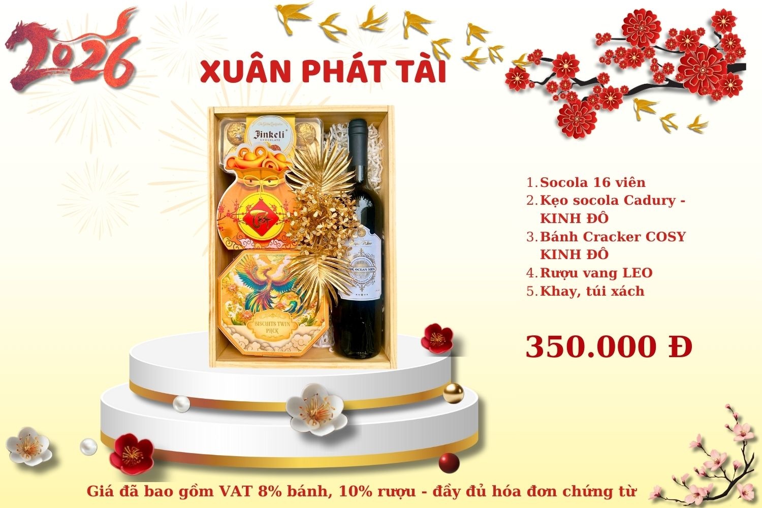 Hộp Quà Tết Xuân Phát Tài 2026 – Quà Biếu Cao Cấp, Sang Trọng
