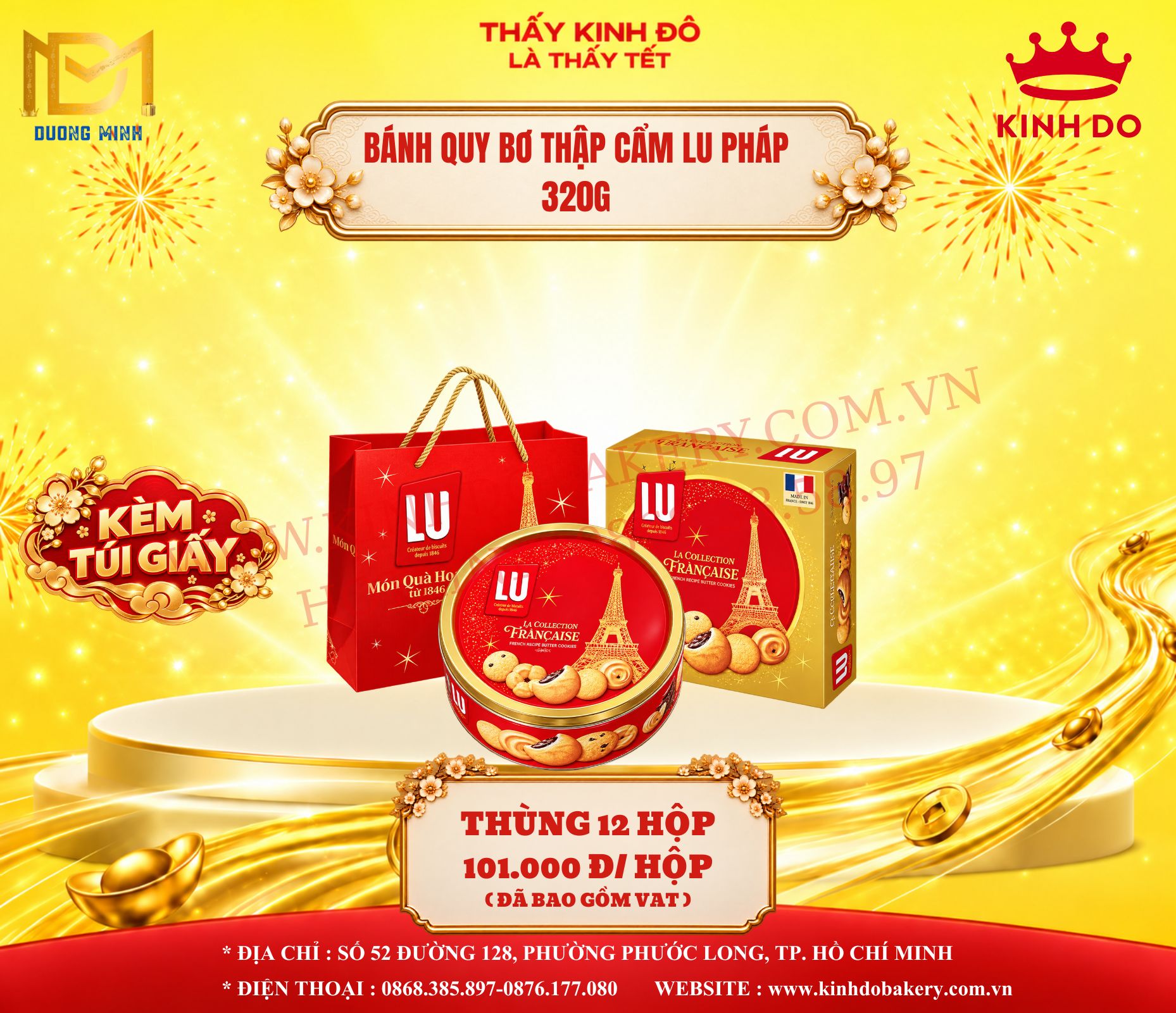 Bánh Quy Bơ Thập Cẩm LU Pháp 320g
