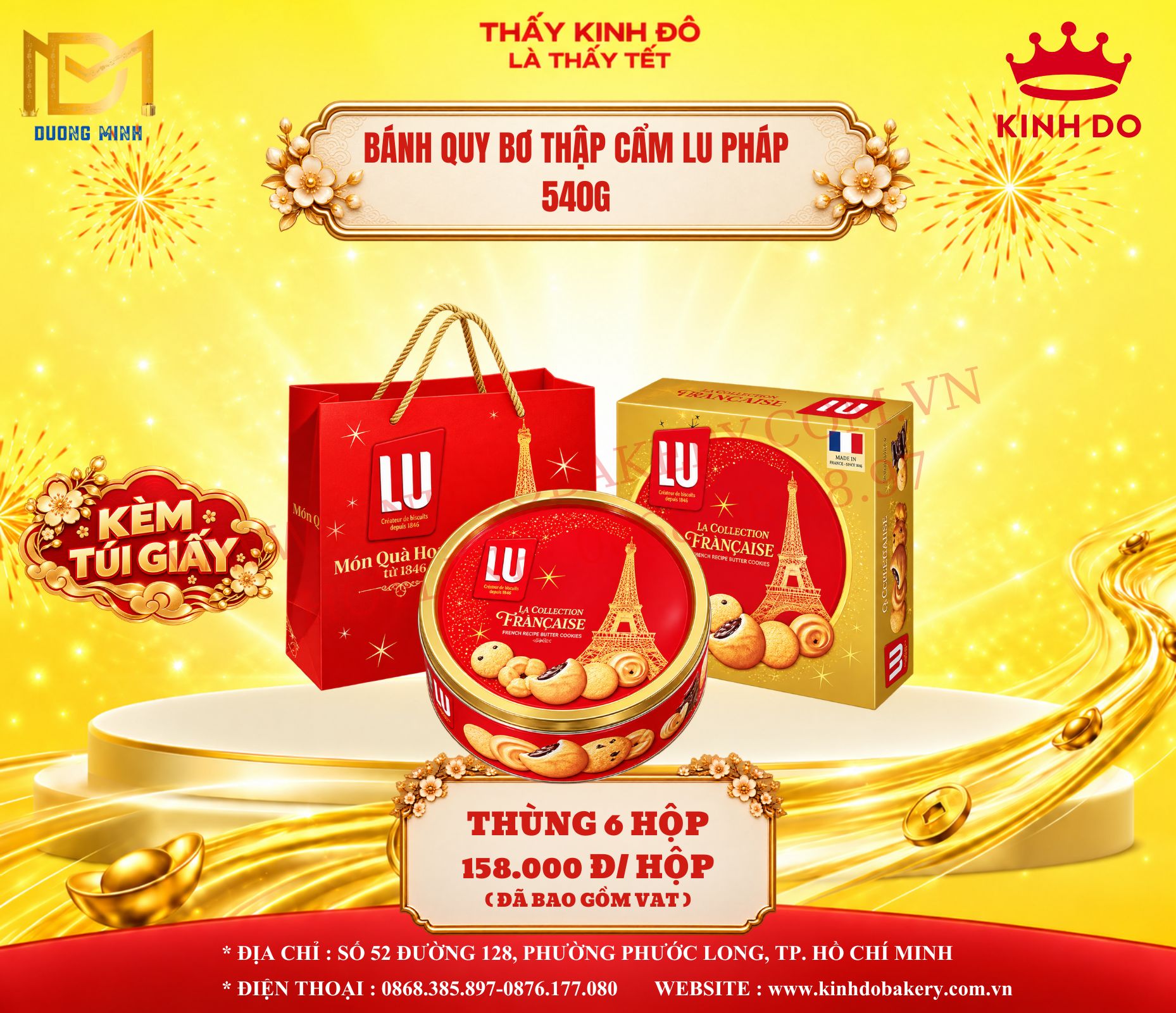 Bánh Quy Bơ Thập Cẩm LU Pháp 540g