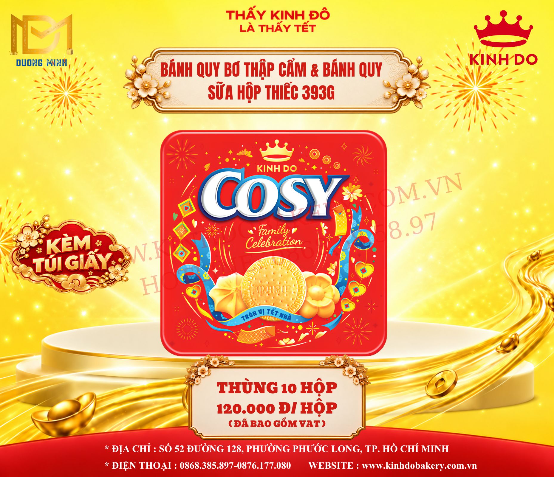 Bánh Quy COSY Bơ Thập Cẩm & Sữa Hộp Thiếc 393g