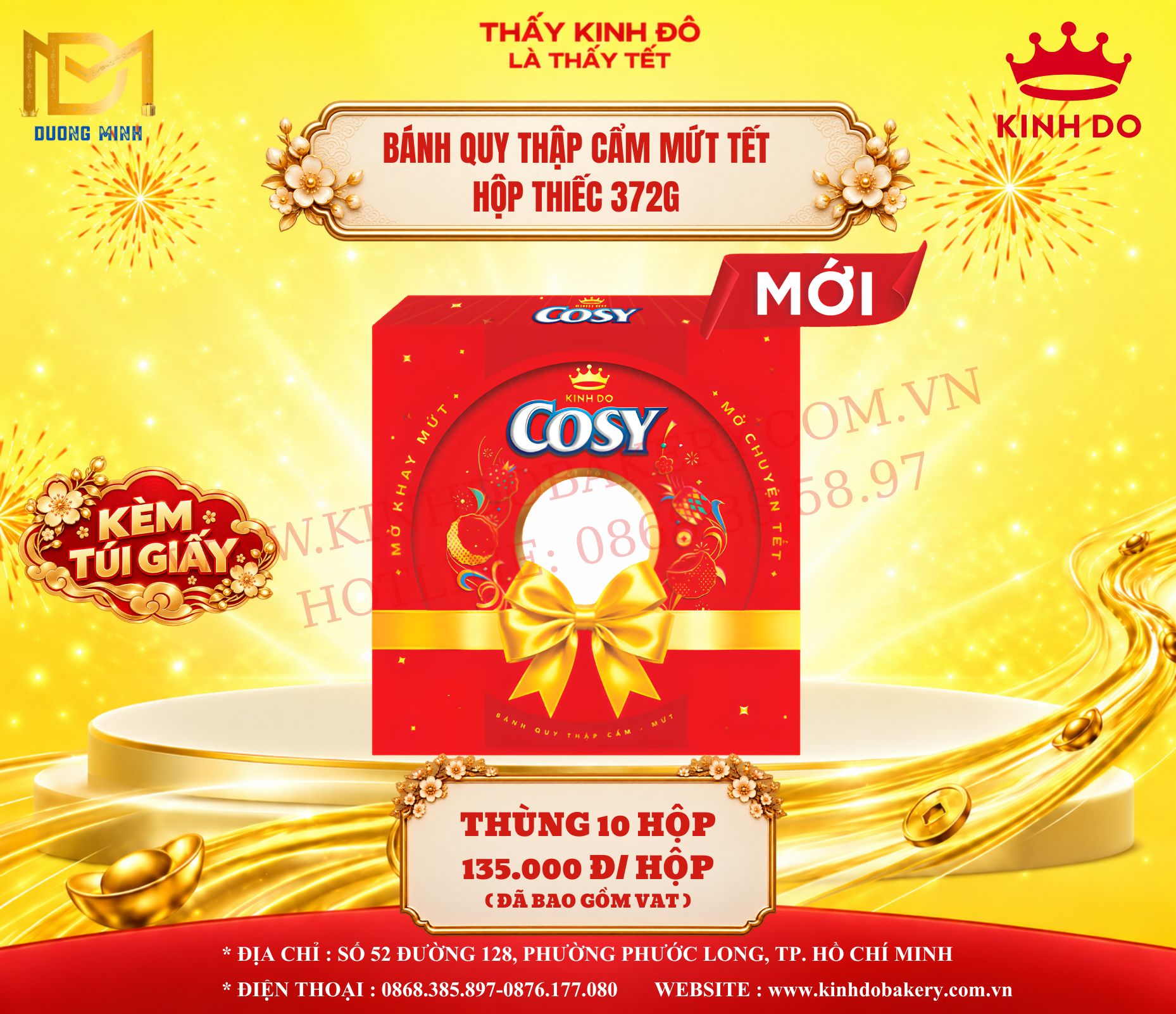 Bánh Quy COSY Thập Cẩm Mứt Tết Hộp Thiếc 372g