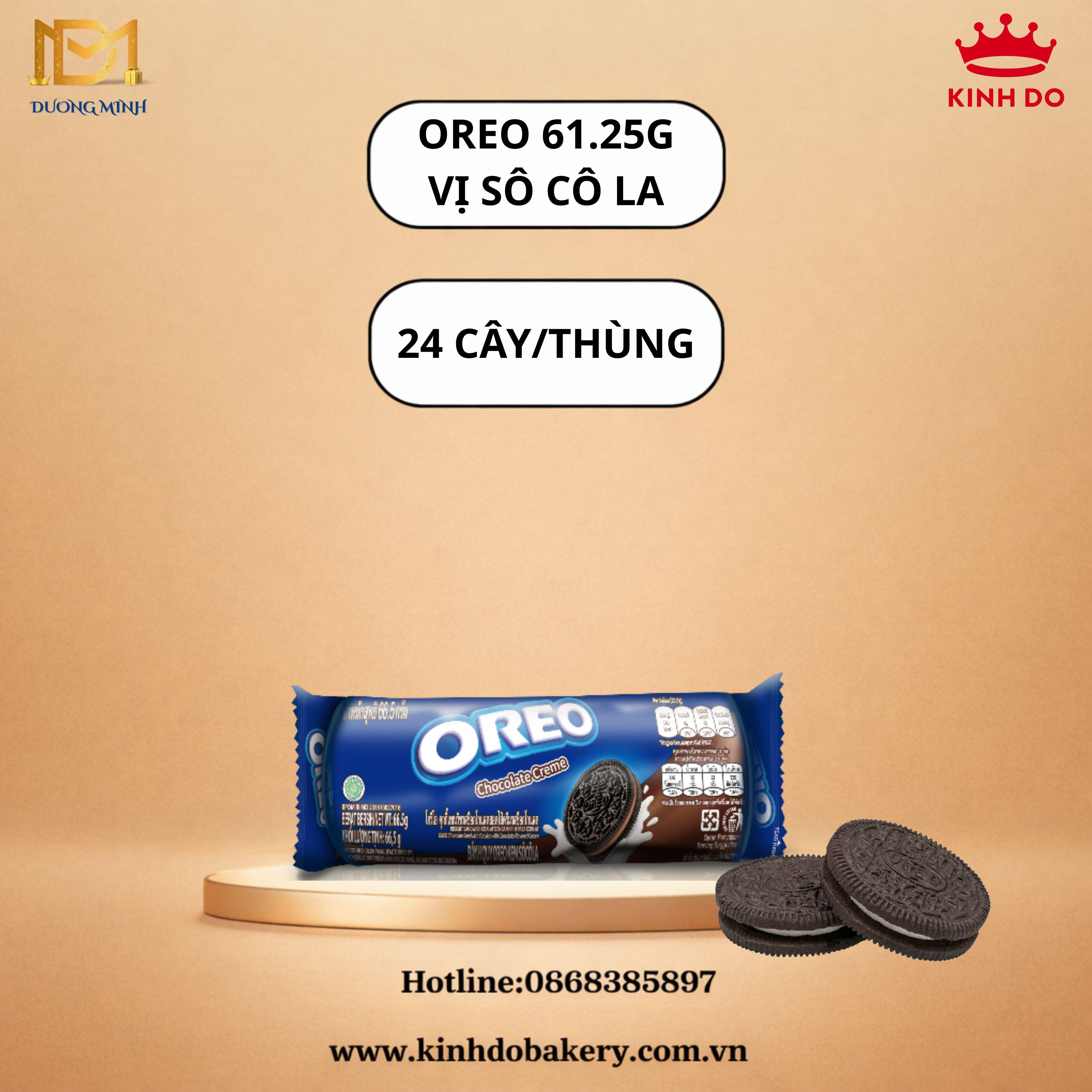 Bánh Quy nhân kem OREO C/S/C 61.25G vị SÔ CÔ LA