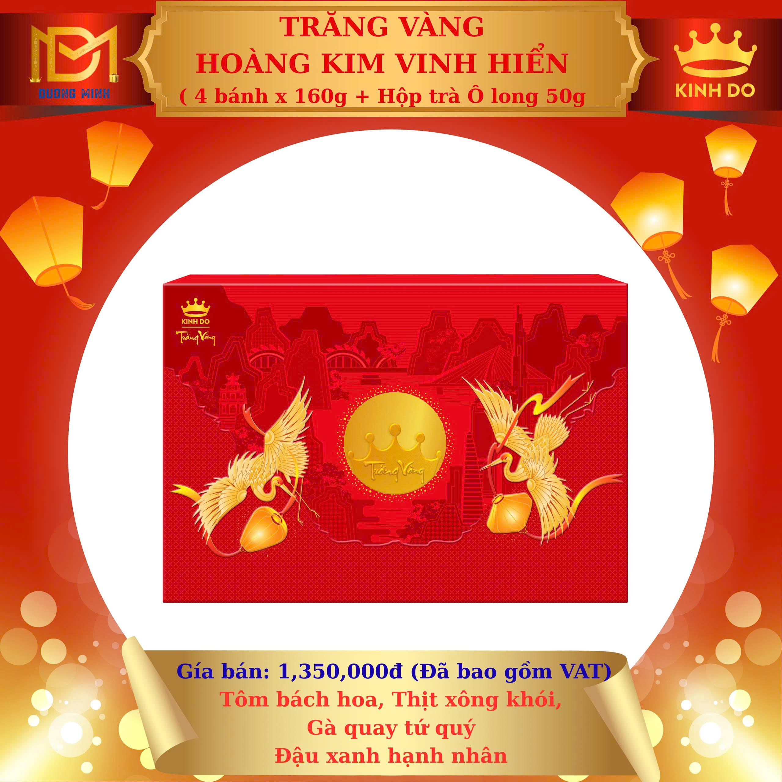Bánh trung thu Kinh Đô Trăng Vàng Hoàng Kim Vinh Hiển ( HKD )