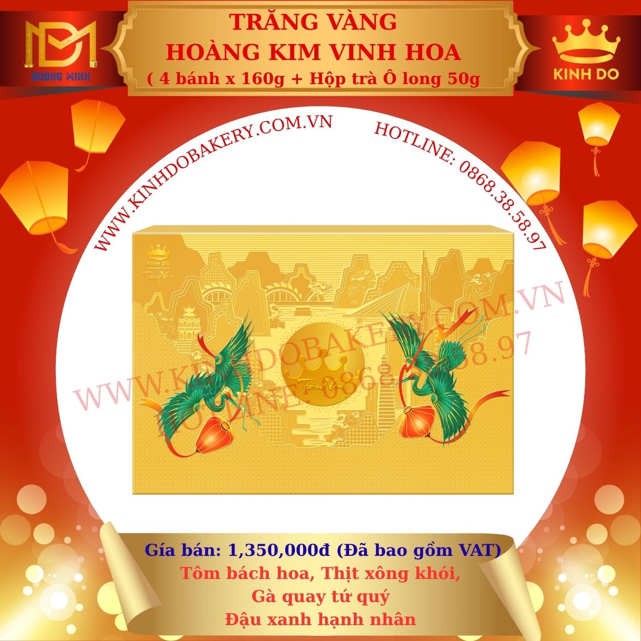 Bánh trung thu Kinh Đô Trăng vàng Hoàng Kim Vinh Hoa ( HKV )