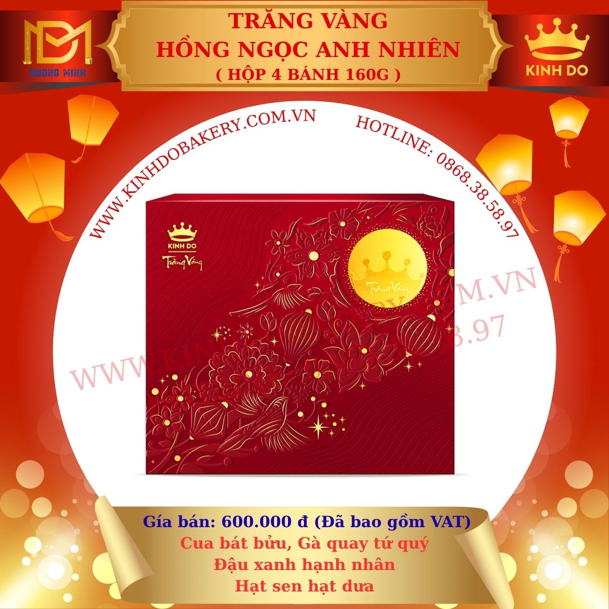Bánh trung thu Kinh Đô Trăng vàng Hồng Ngọc An Nhiên ( HNXD )