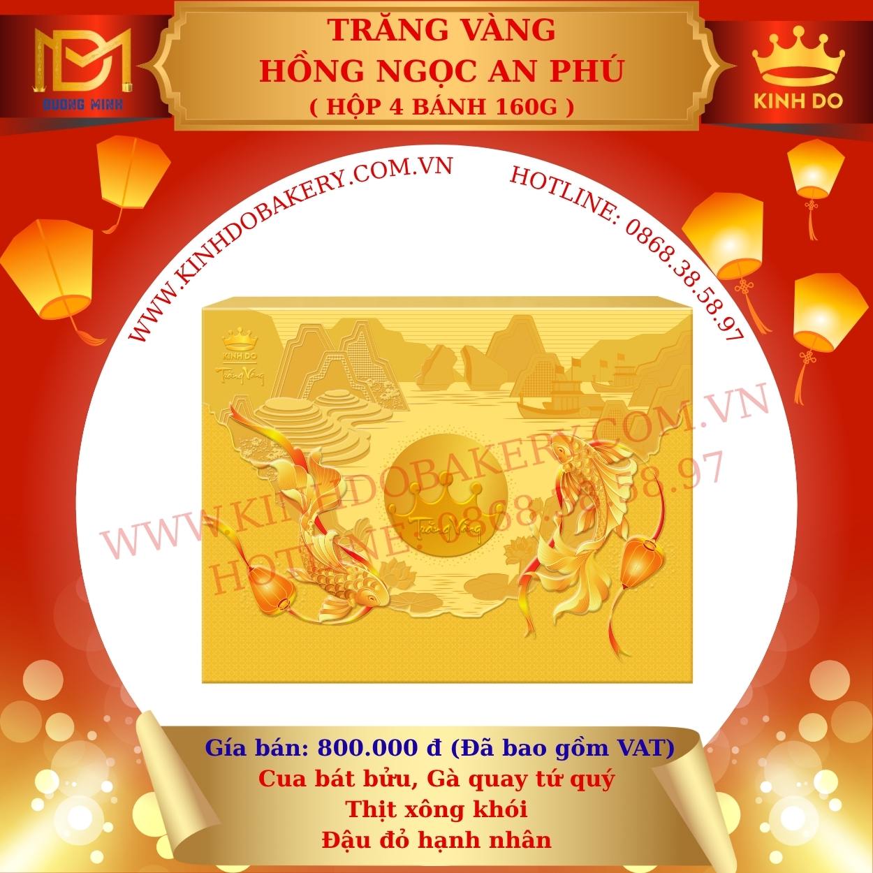 Bánh trung thu Kinh Đô Trăng vàng Hồng Ngọc An Phú ( HNV )